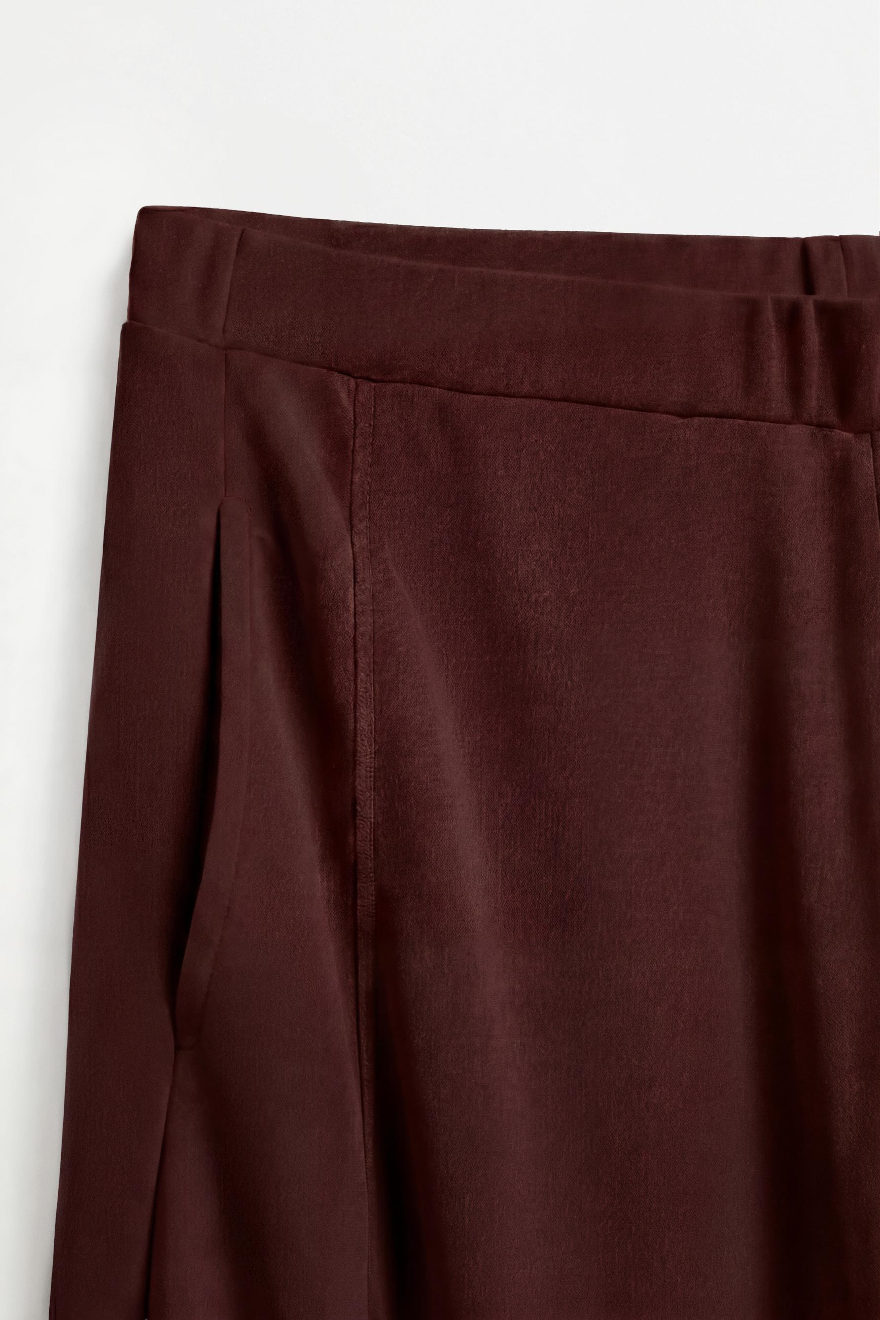 Split detail culottes — CHOCOLATE
