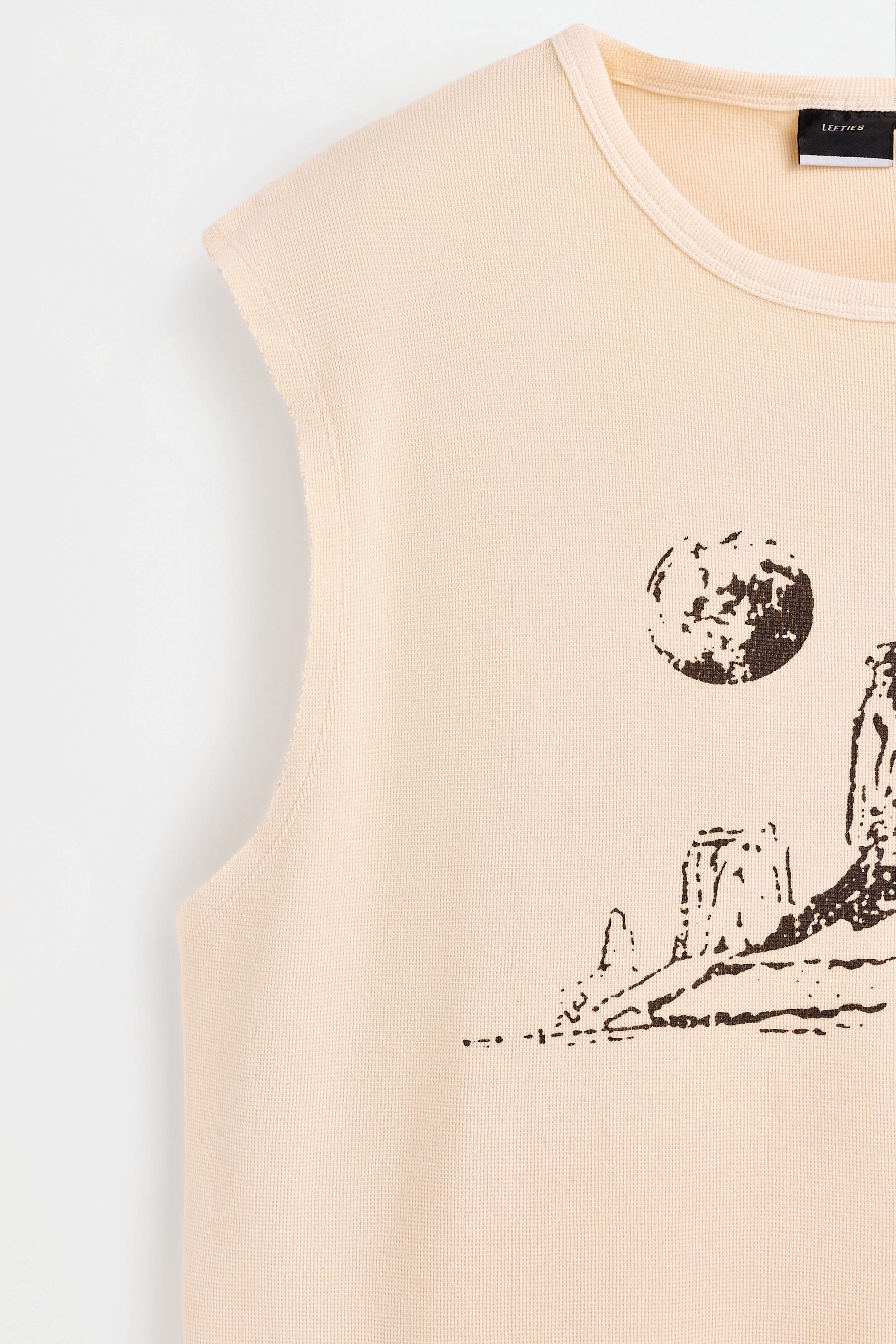 Printed Sleeveless T-shirt — BUTTER