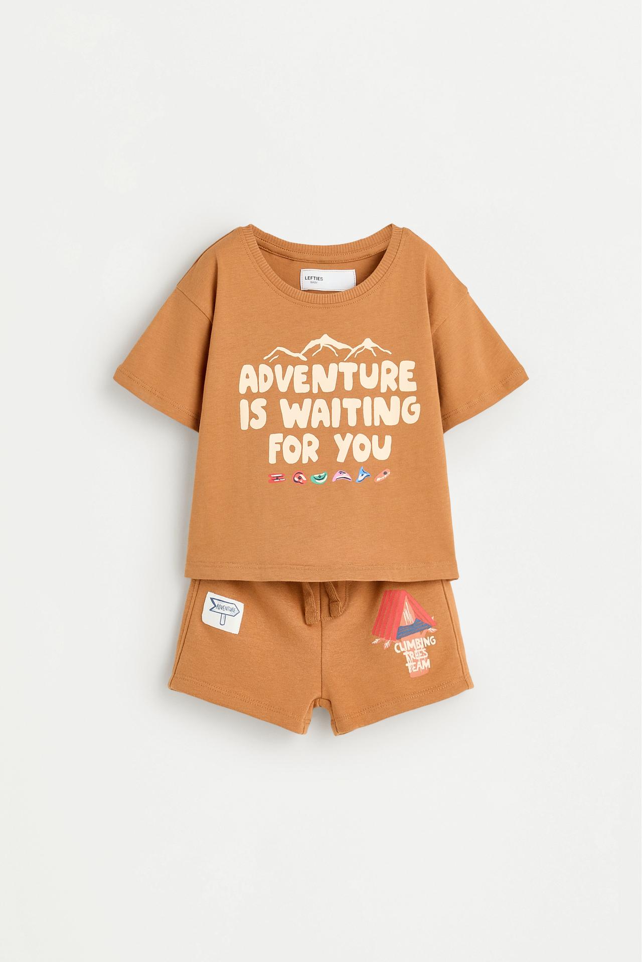 Printed T-shirt and Bermuda shorts set — PUMPKIN