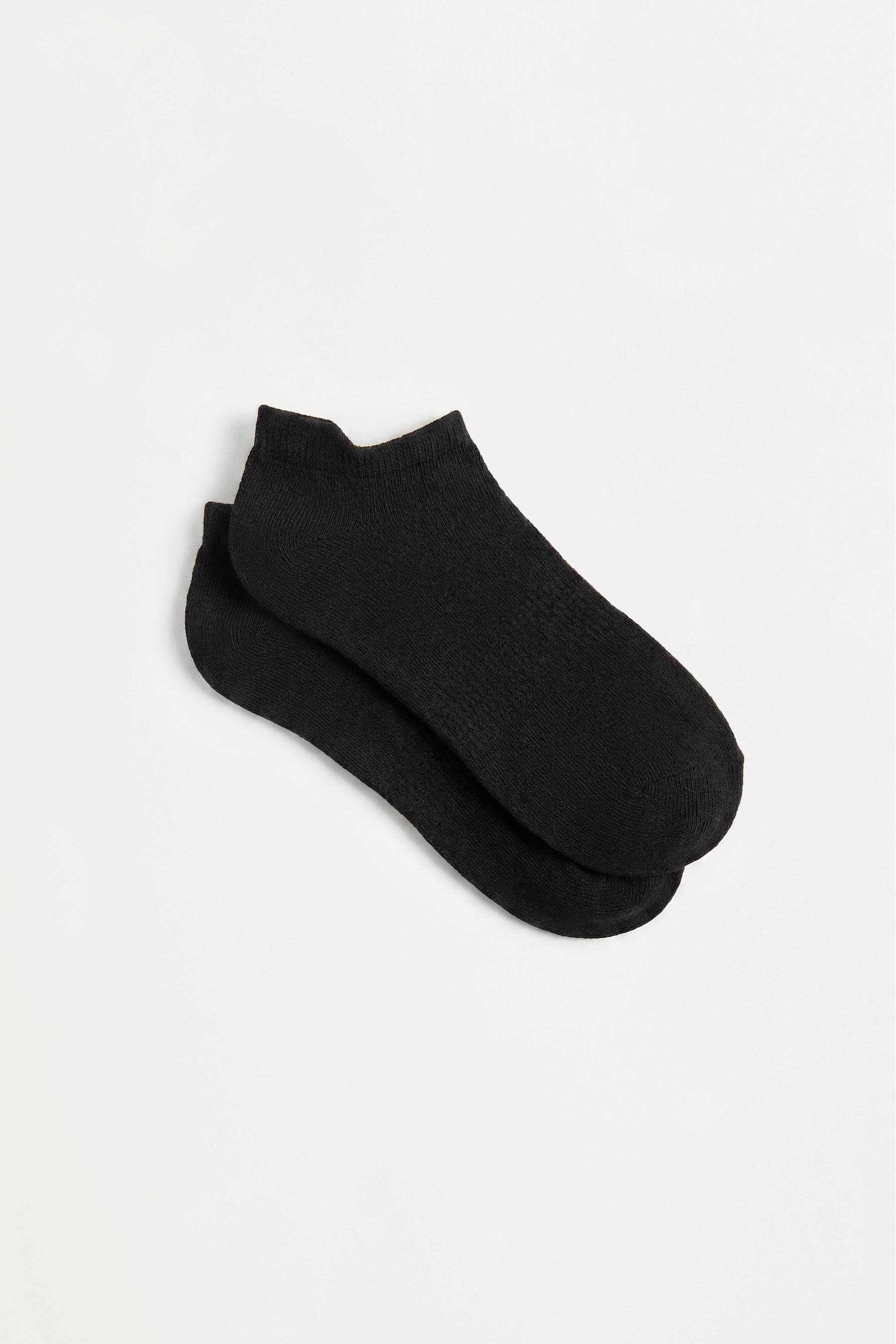 Basic No-Show Socks (4-Pack) — BLACK