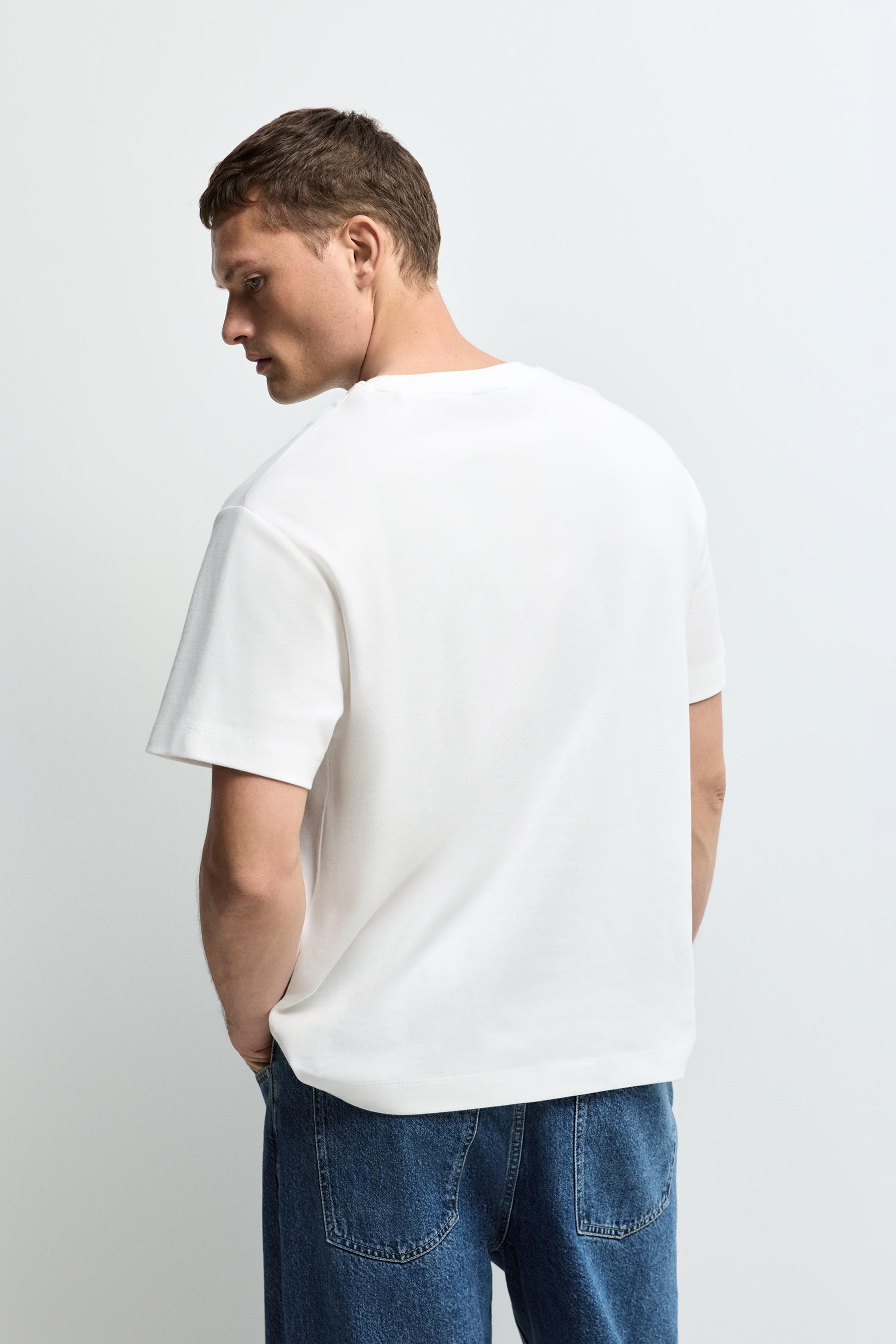 Basic interlock T-shirt — OFF WHITE