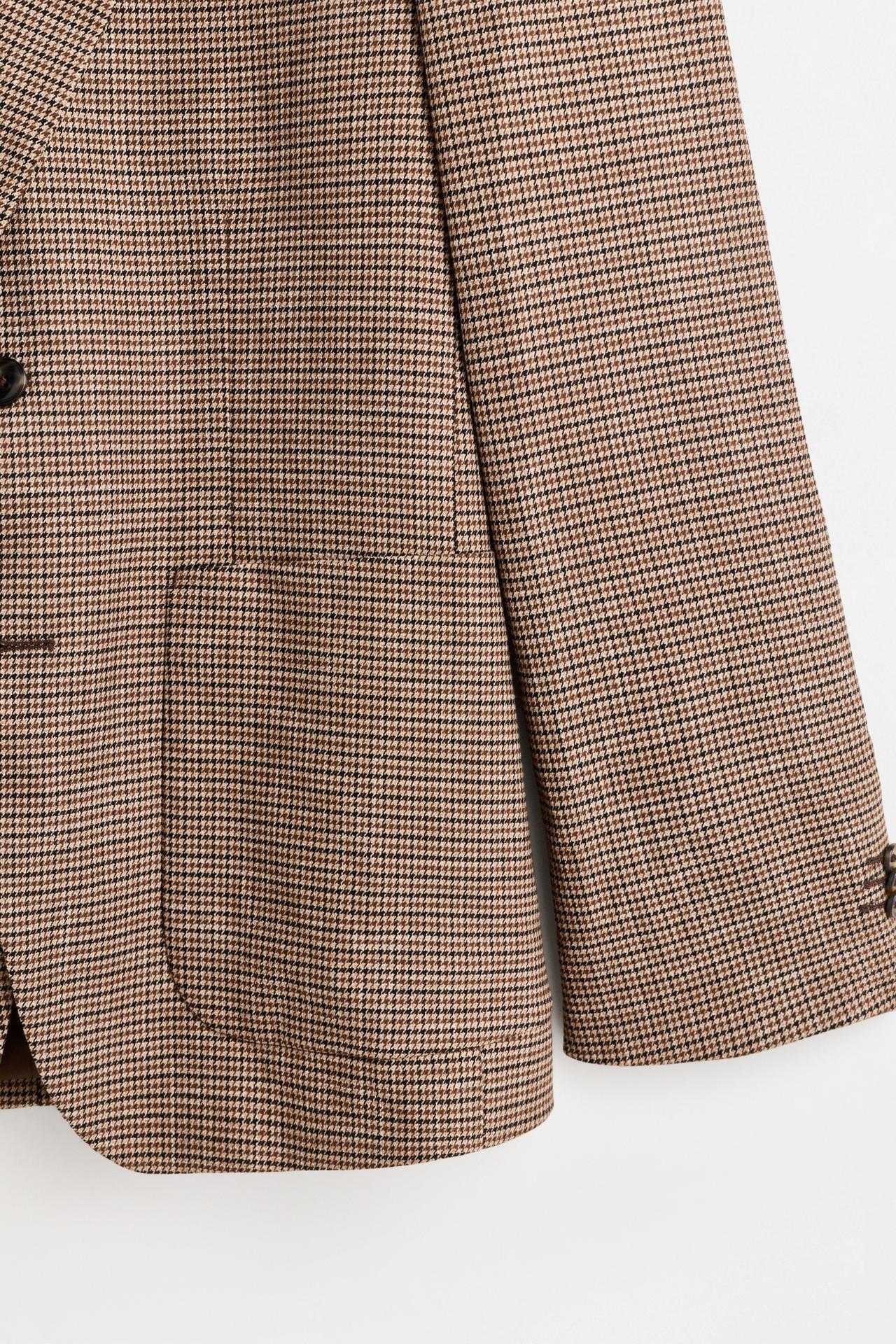 Printed blazer — BEIGE