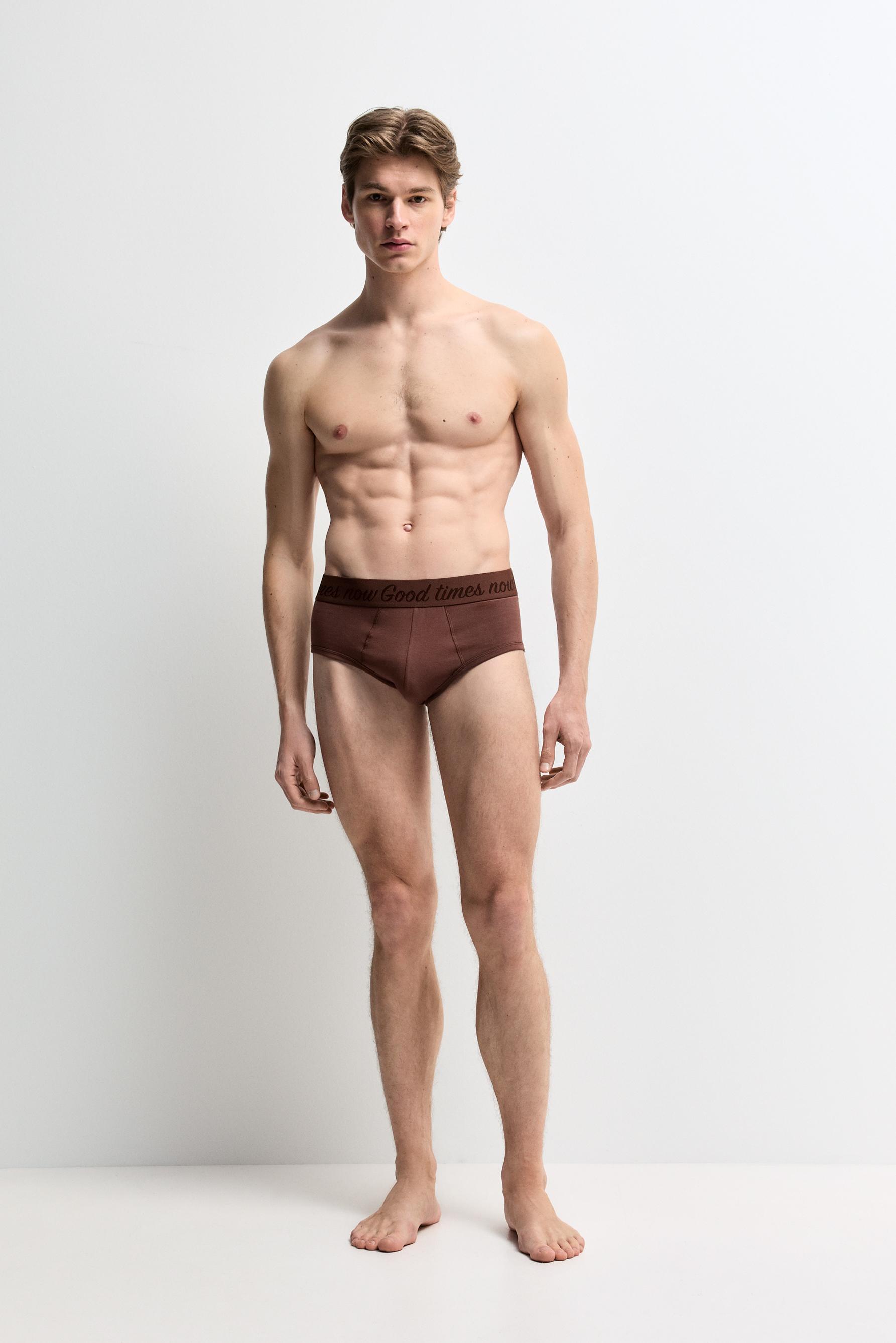 Briefs with text (Pack of 5) — NAVY