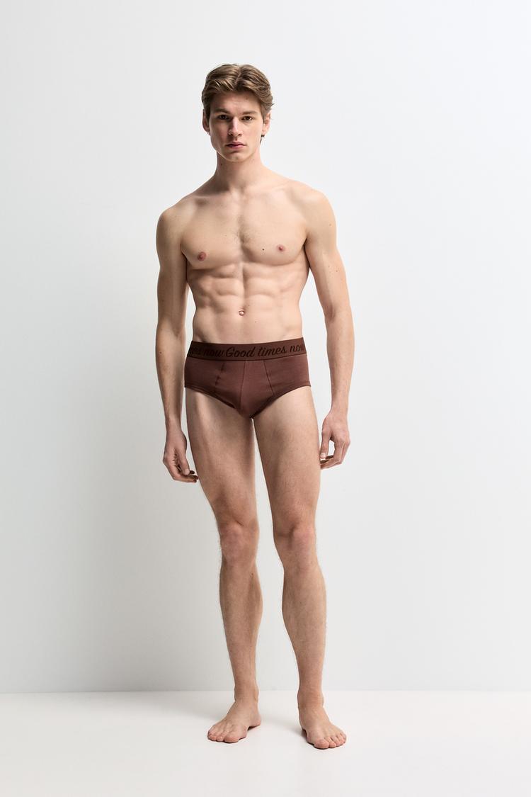 Briefs with text (Pack of 5) — NAVY