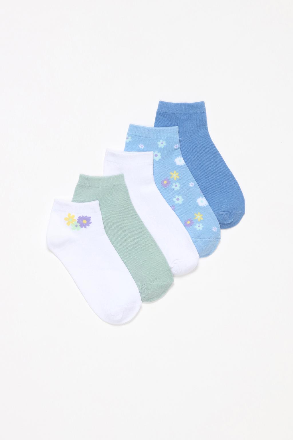 Pack of 5 pairs of floral socks