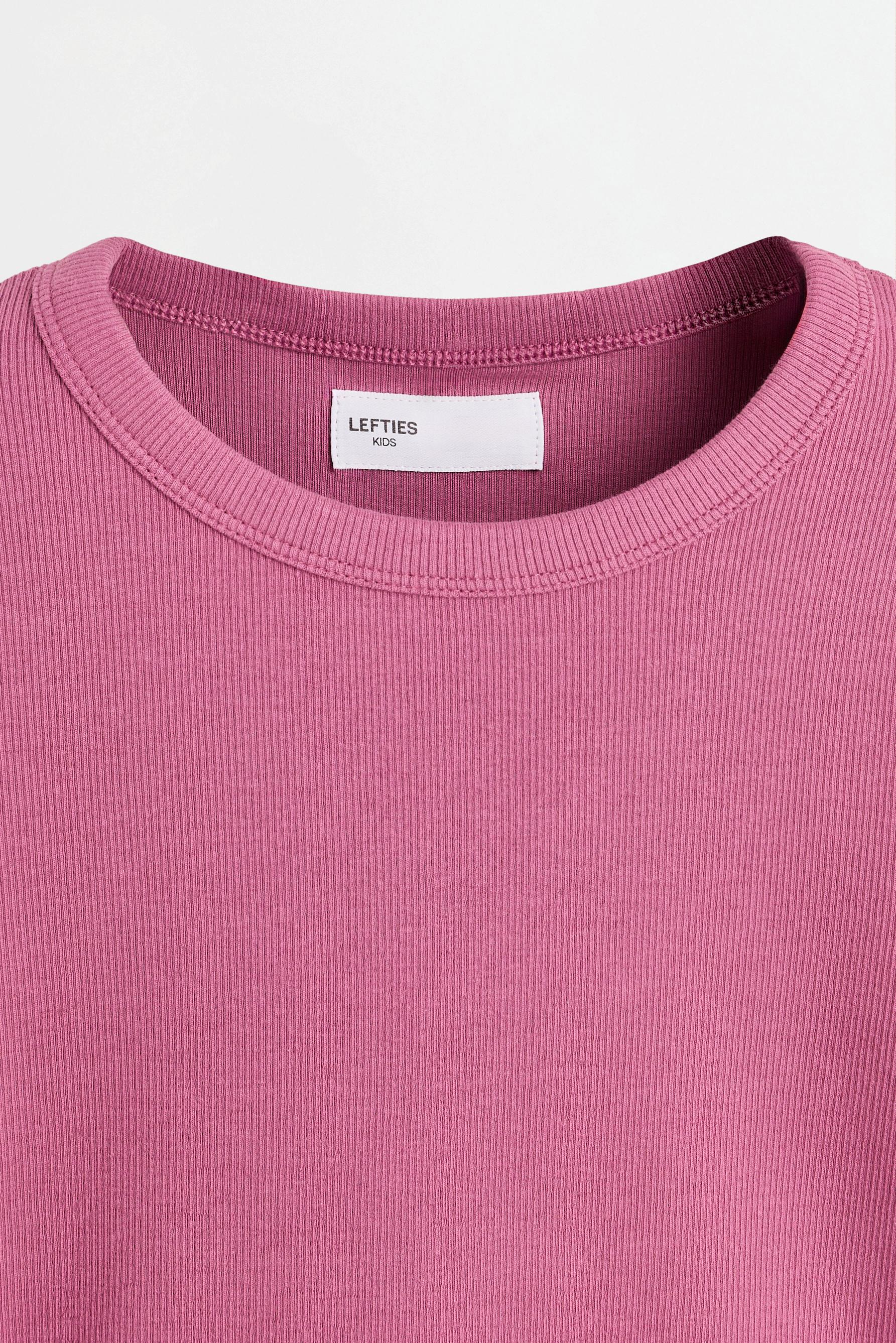 Ribbed T-shirt — DARK PINK