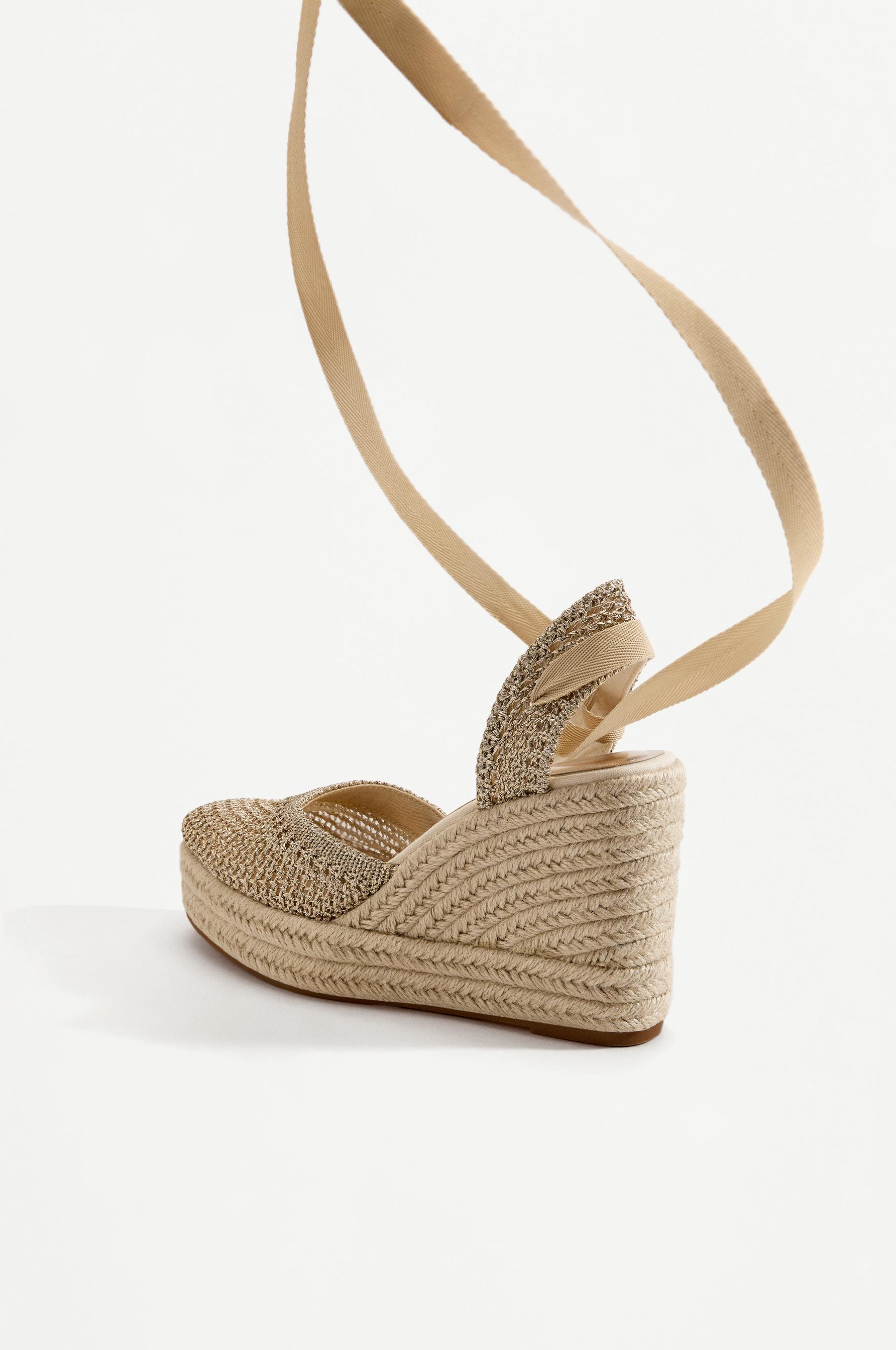 Jute wedge — GOLD
