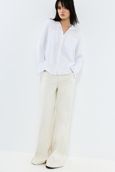 Basic henley shirt — WHITE 5