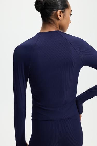 Ribbed sports jacket — DARK BLUE 4