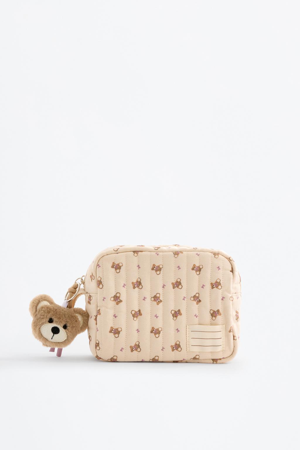 Padded bear toiletry bag