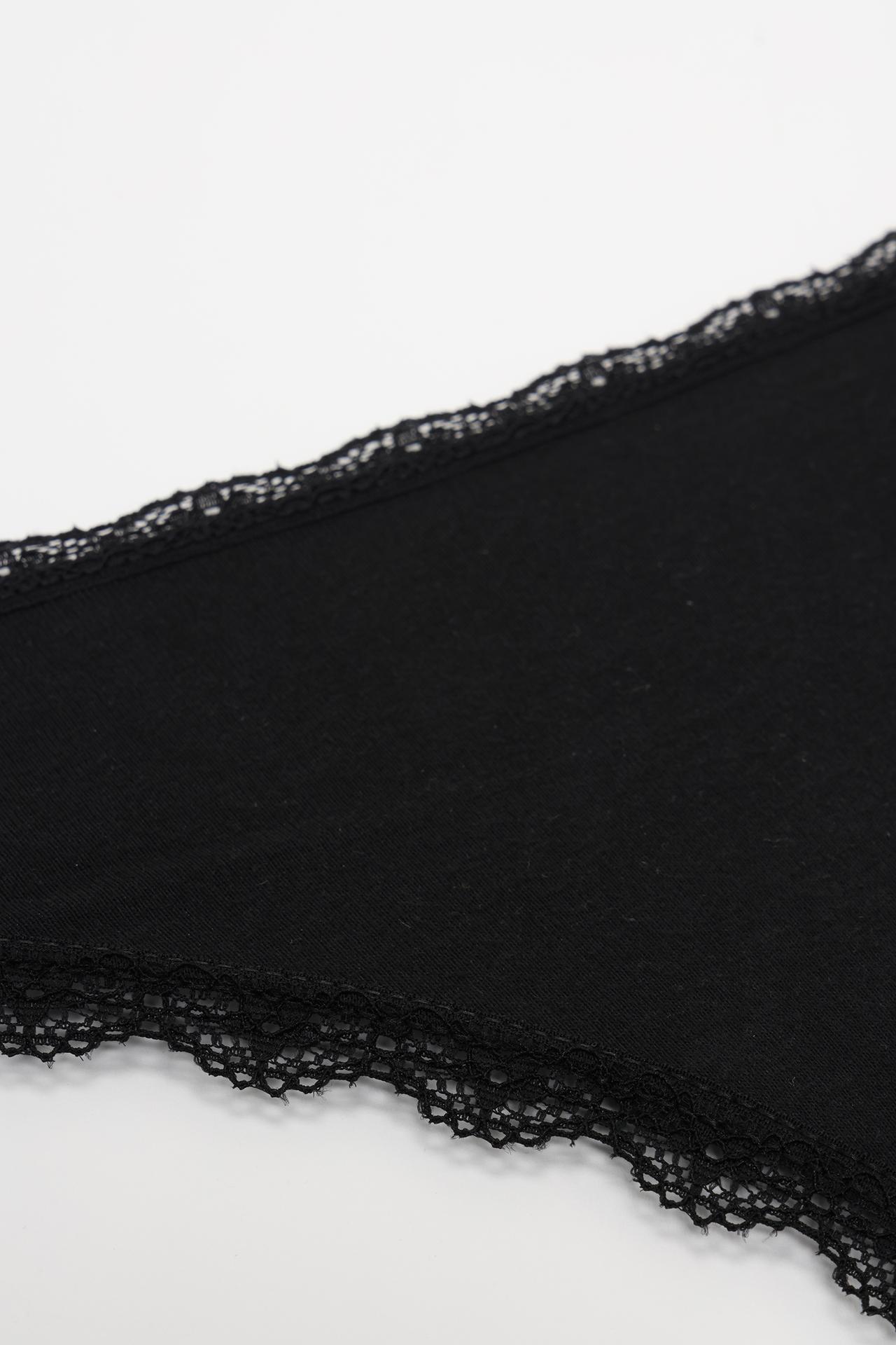 Cotton stretch Brazilian briefs (3-Pack) — BLACK