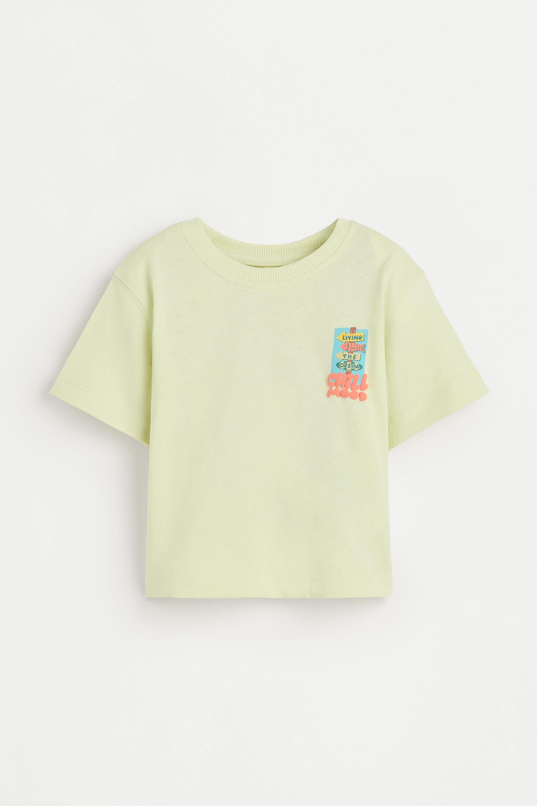 T-shirt with a maxi print on the back — LIME GREEN