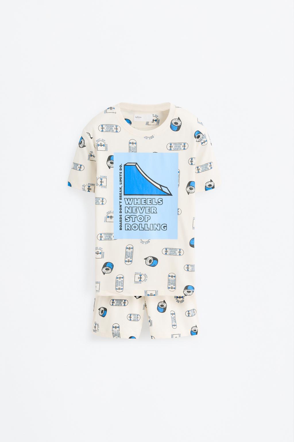 Pijama estampado corto