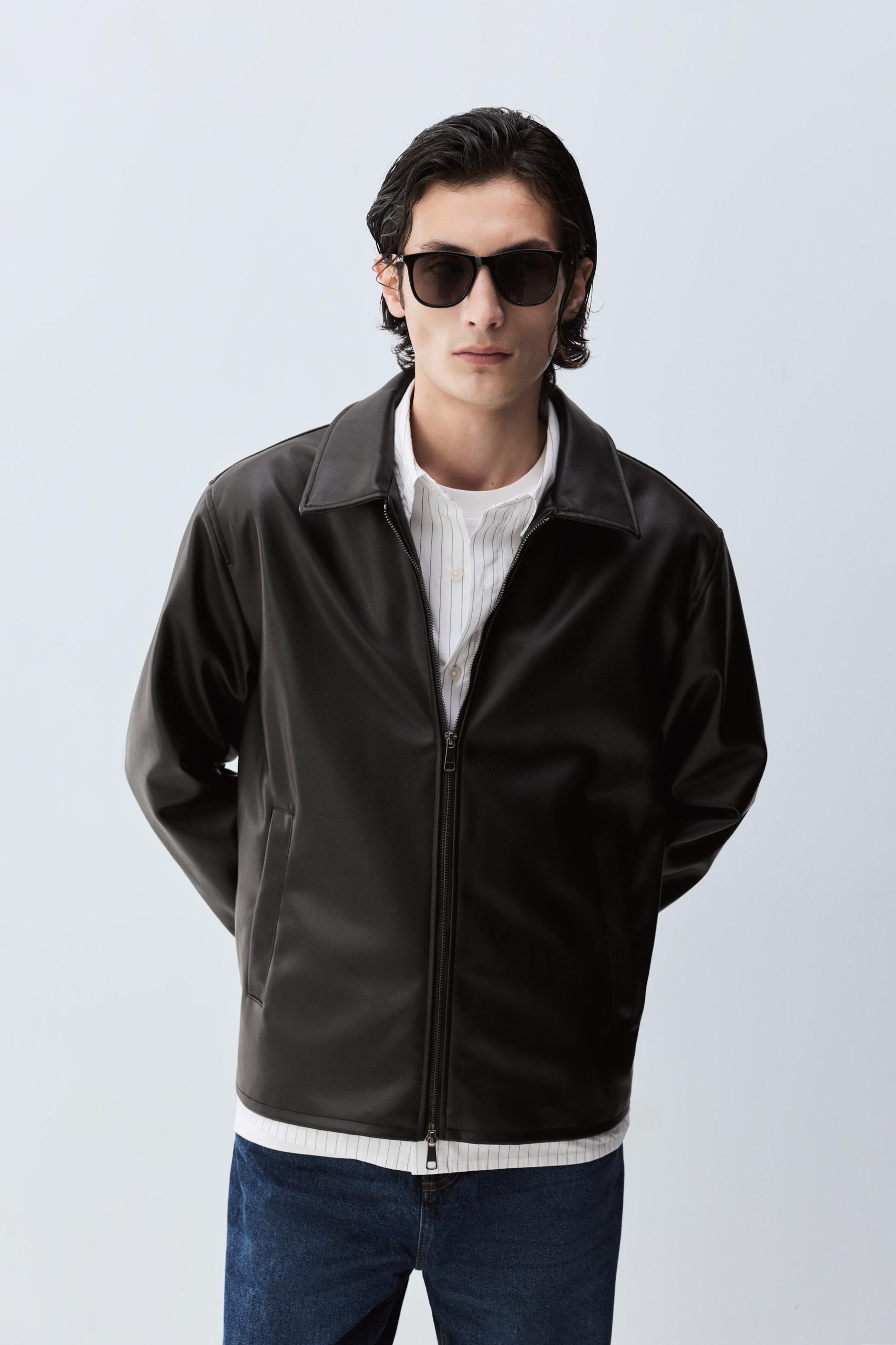 Cazadora efecto piel