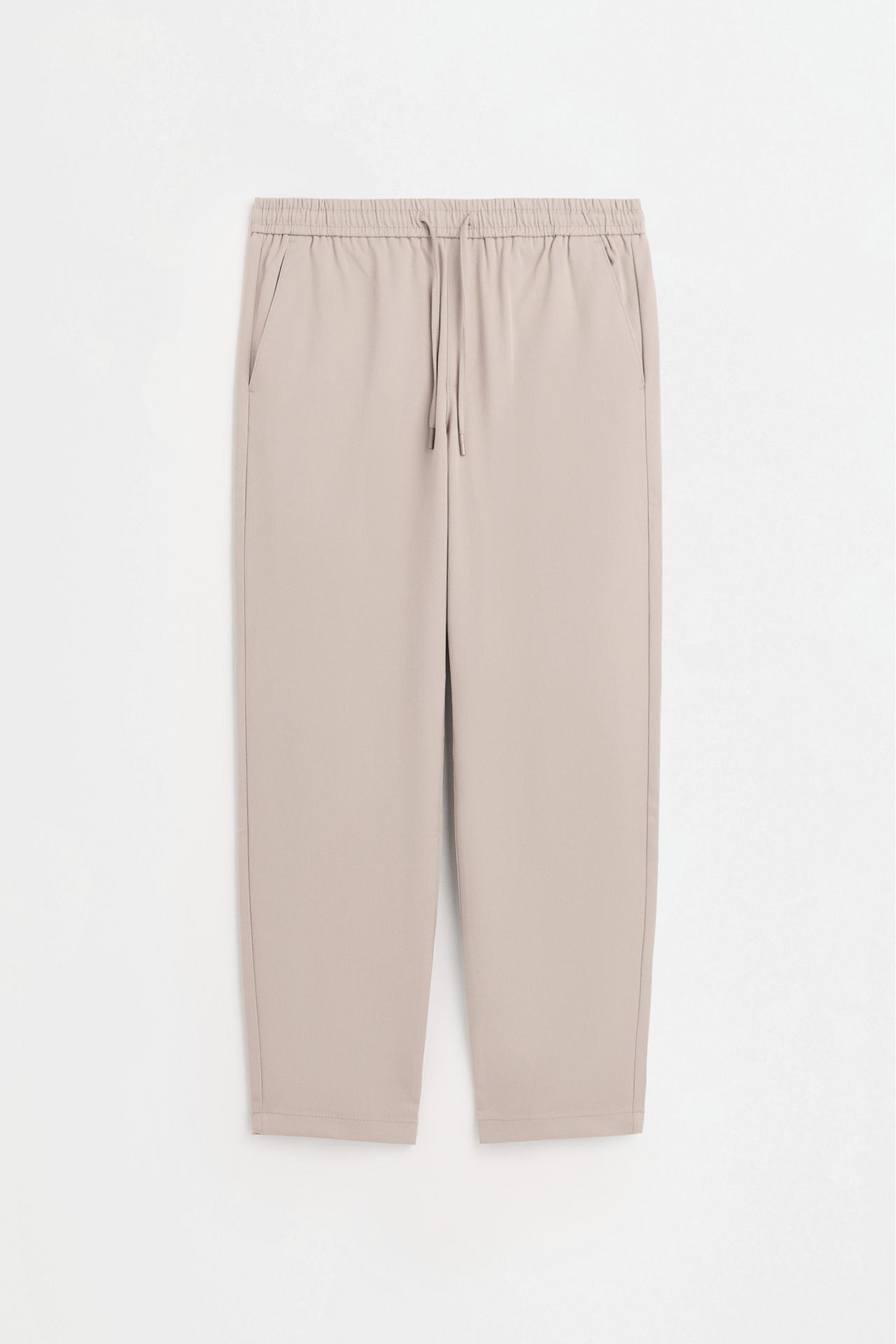 Slim fit tailored joggers — BEIGE