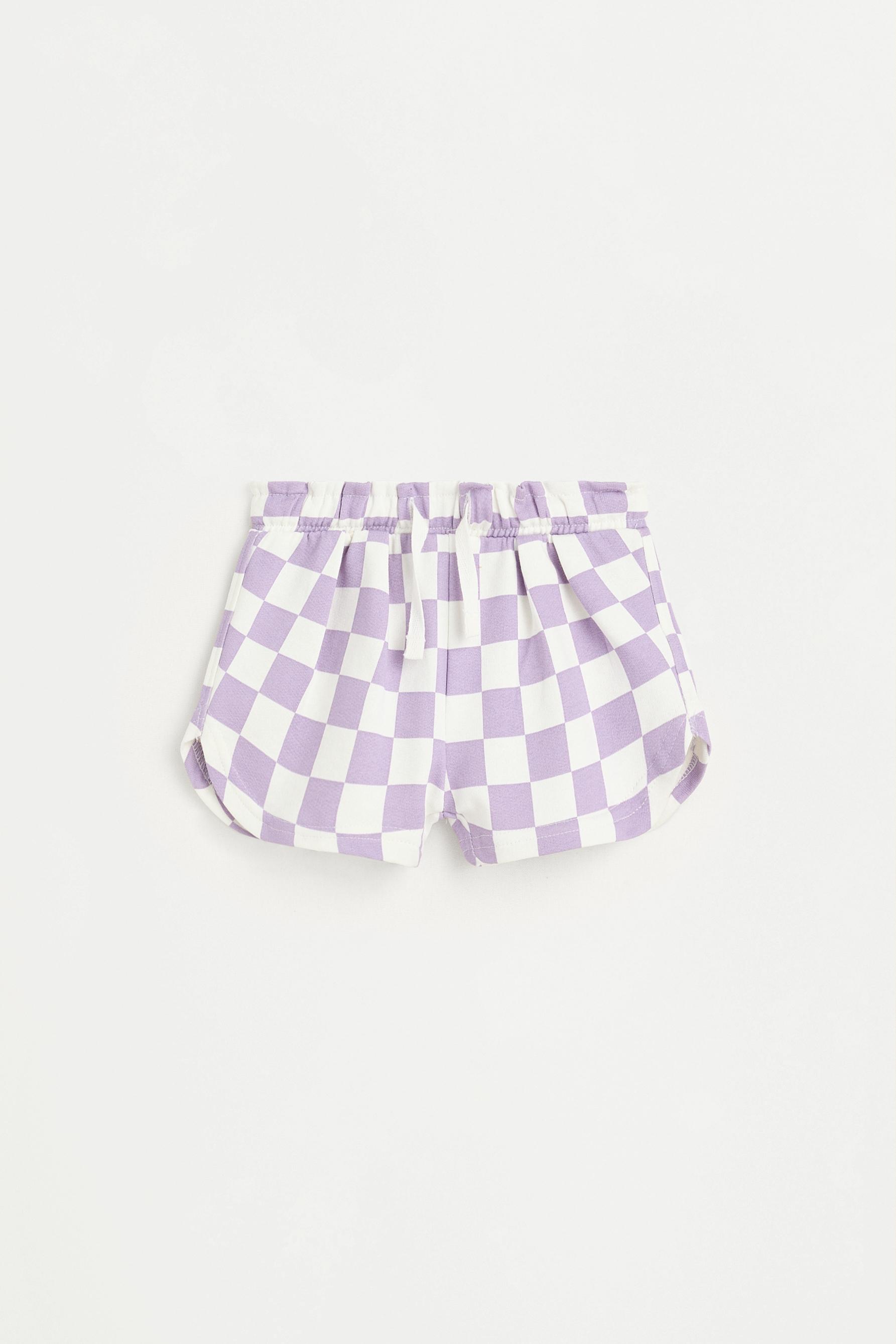 Heart print Bermuda shorts — SAND