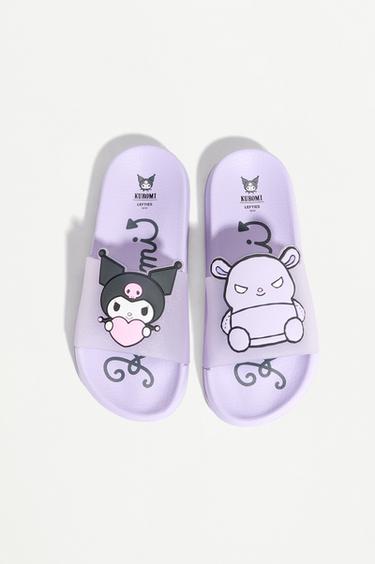 KUROMI ©SANRIO SLIDE SANDALS — MAUVE 3