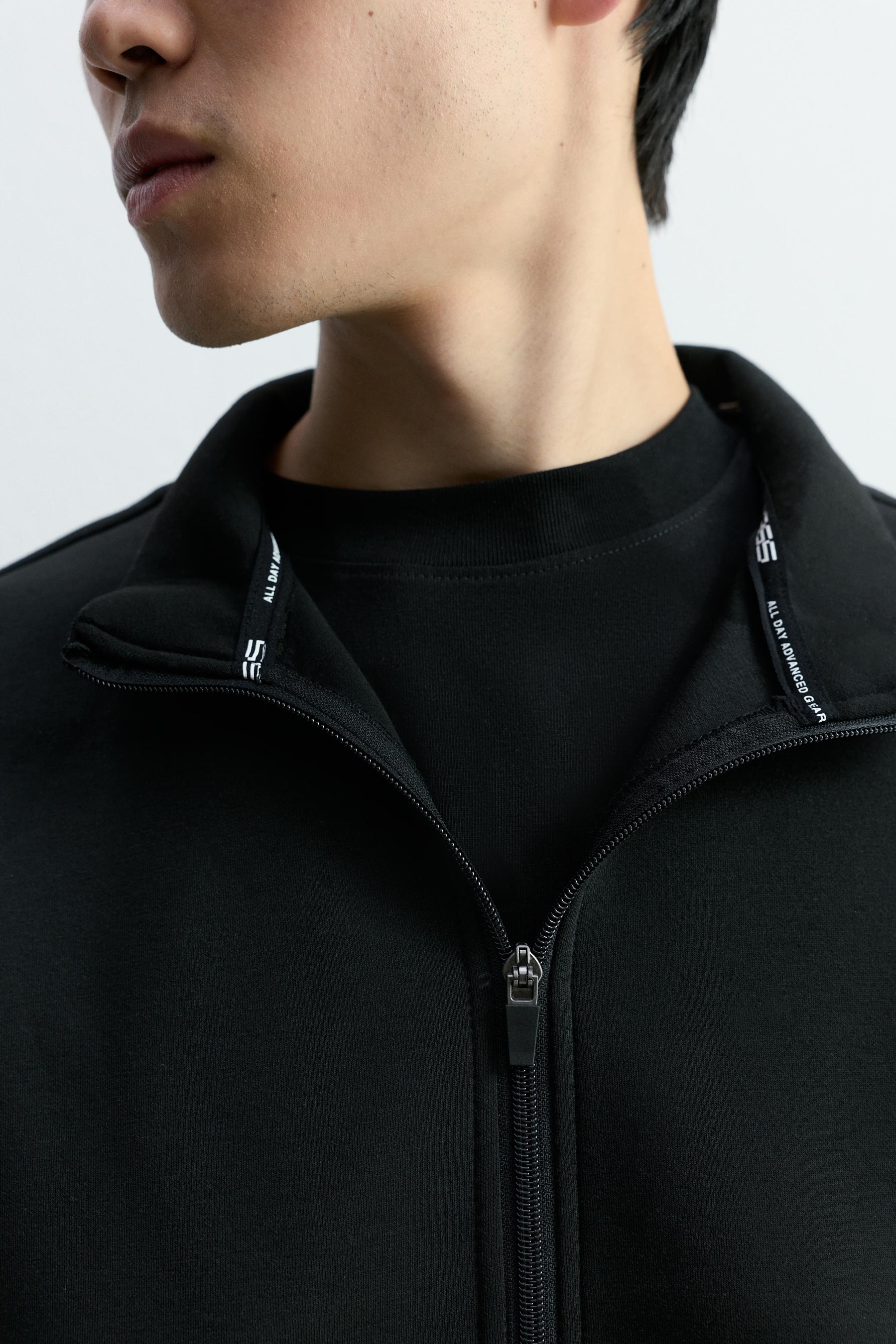 X-365 neoprene-effect half-zip sweatshirt - Balloon - Jeans