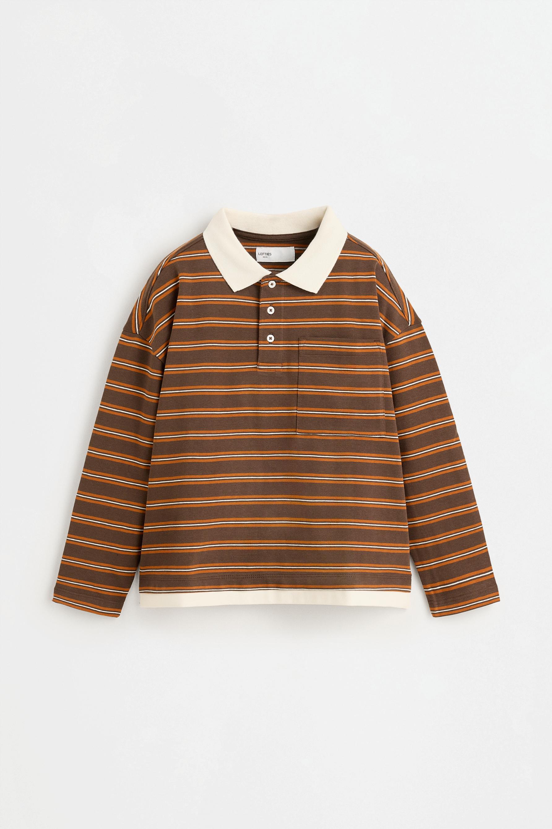 Polo rayas texto trasero