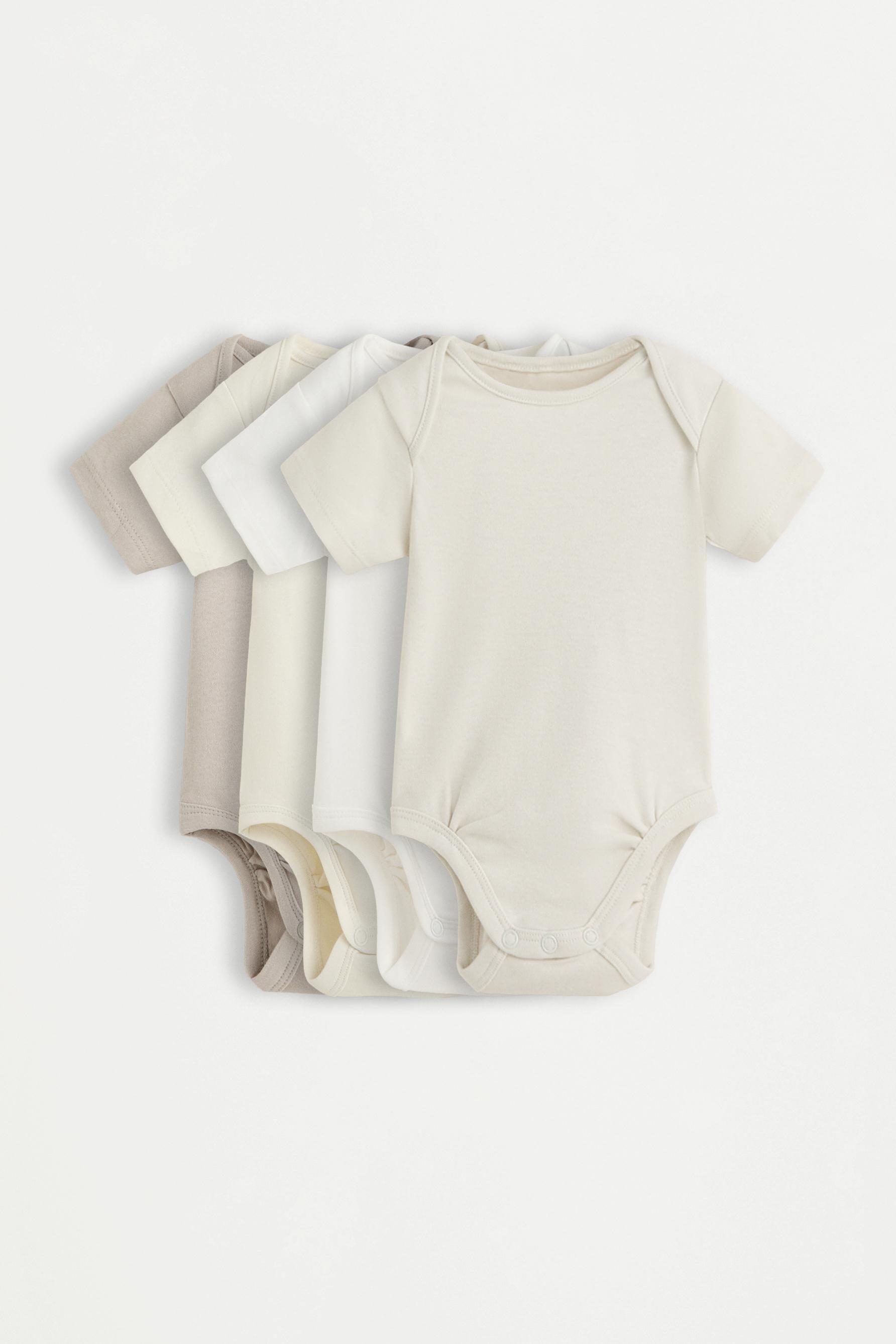 Plain bodysuits (Pack of 4) — PALE GREY
