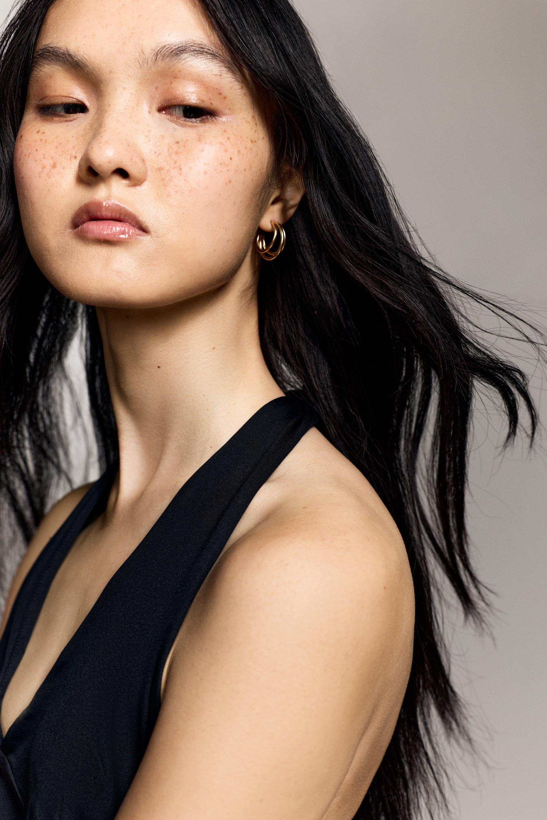 Polyamide halter neck bodysuit — BLACK