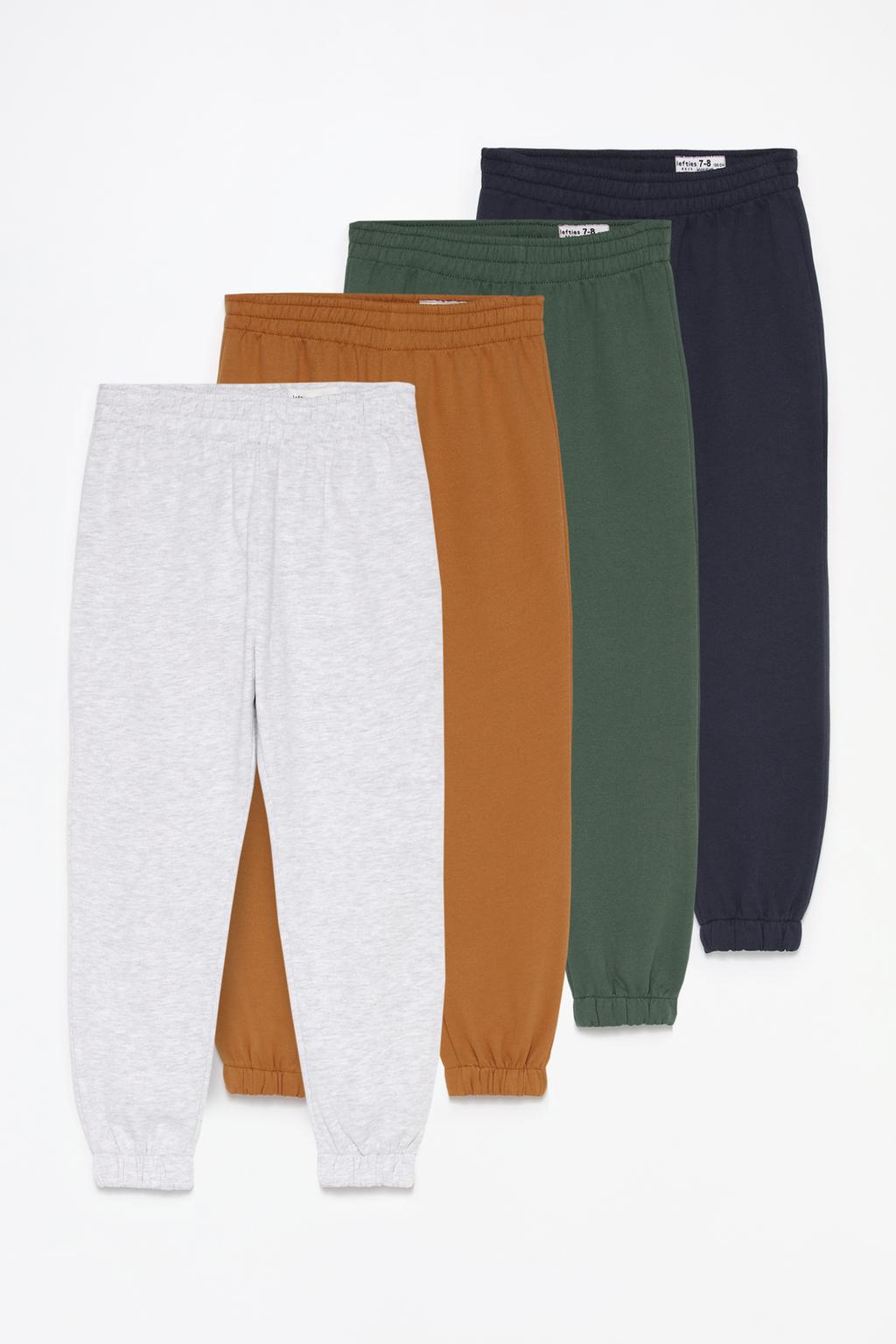 Pack of 4 basic plush trousers