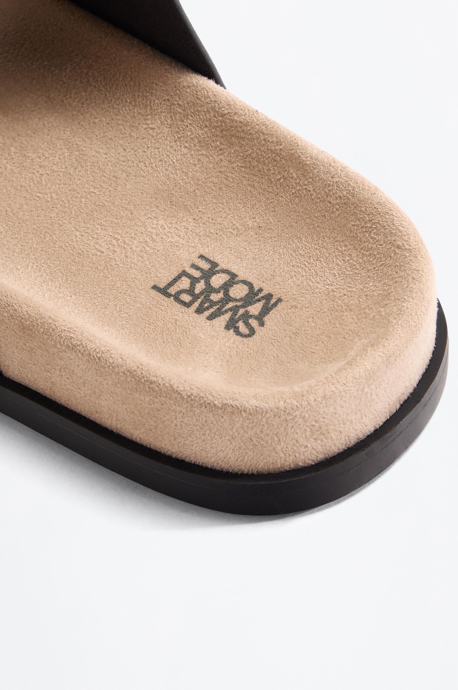 Double-strap sandals — BLACK