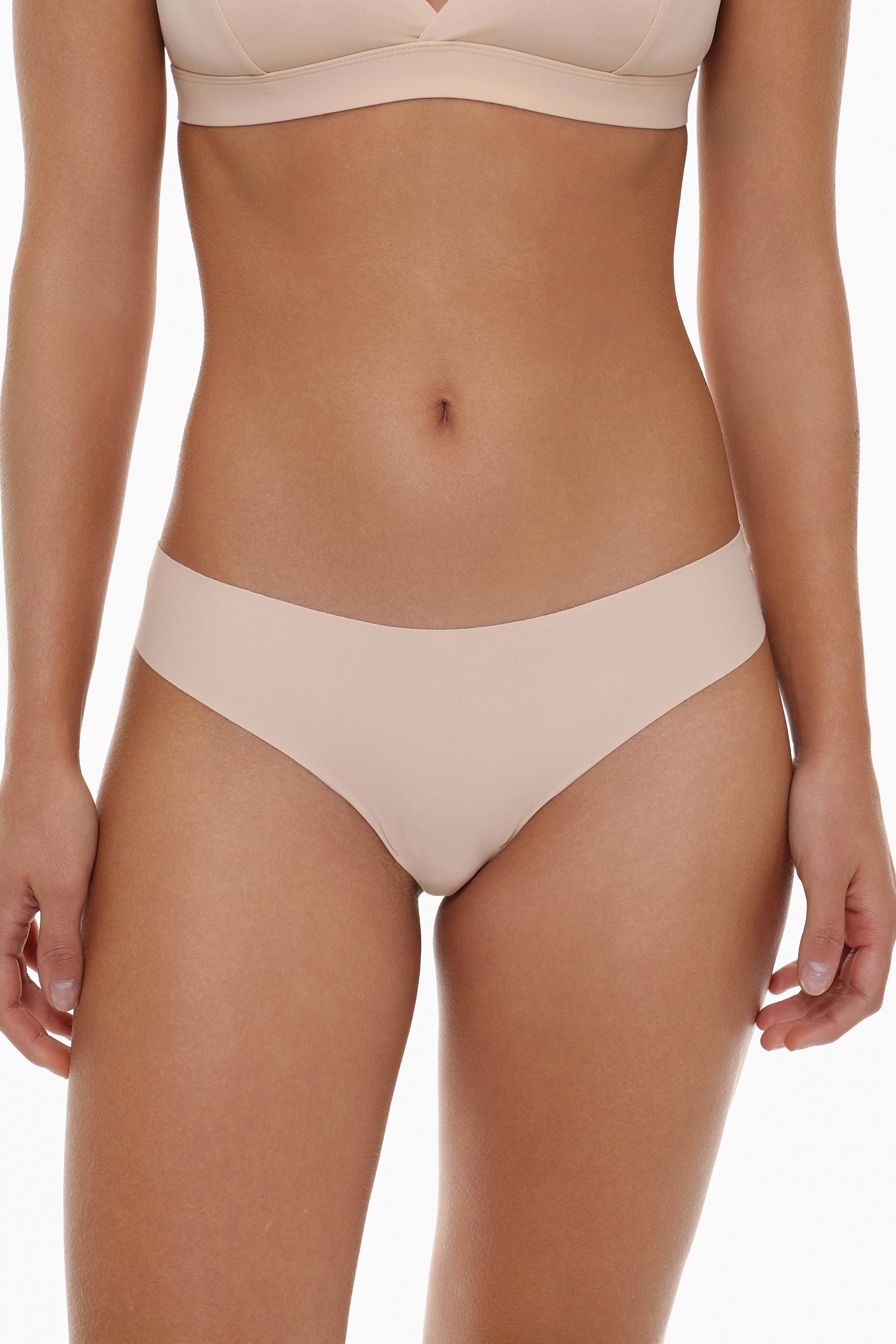 Pack of 3 classic microfibre briefs — BEIGE