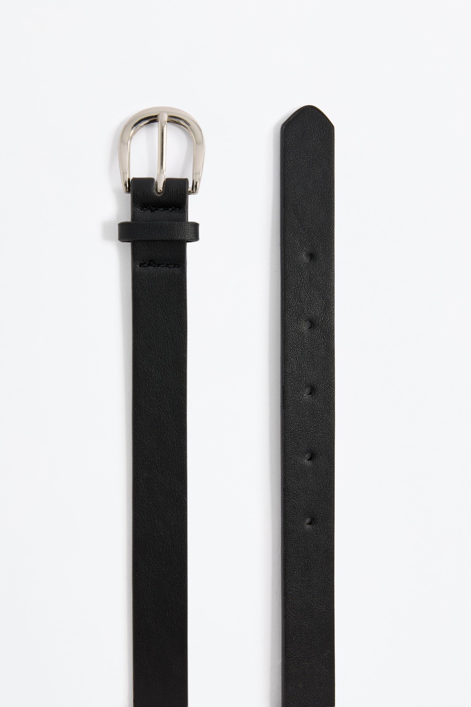 Leather effect belt — BLACK