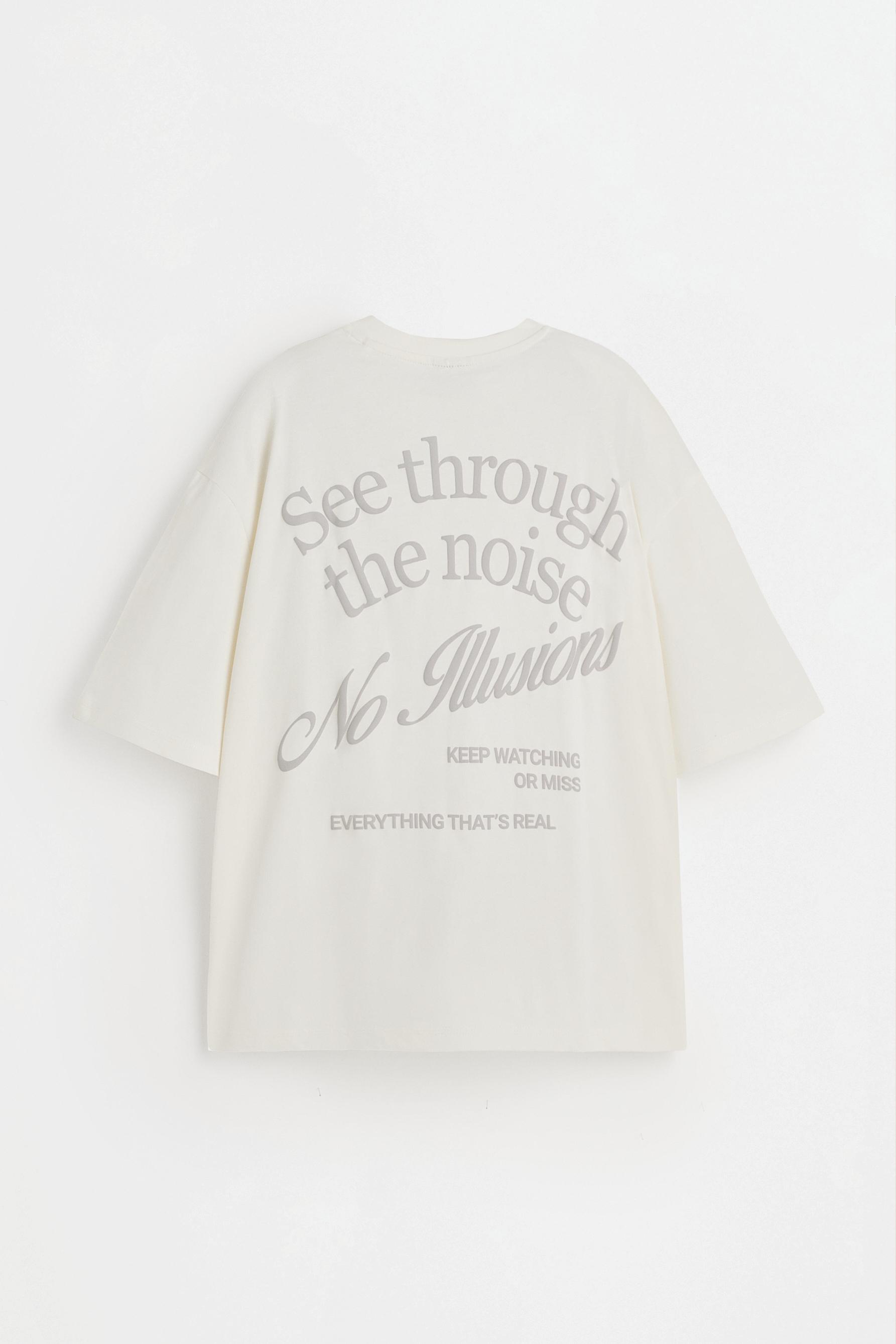 Oversize printed T-shirt — OFF WHITE