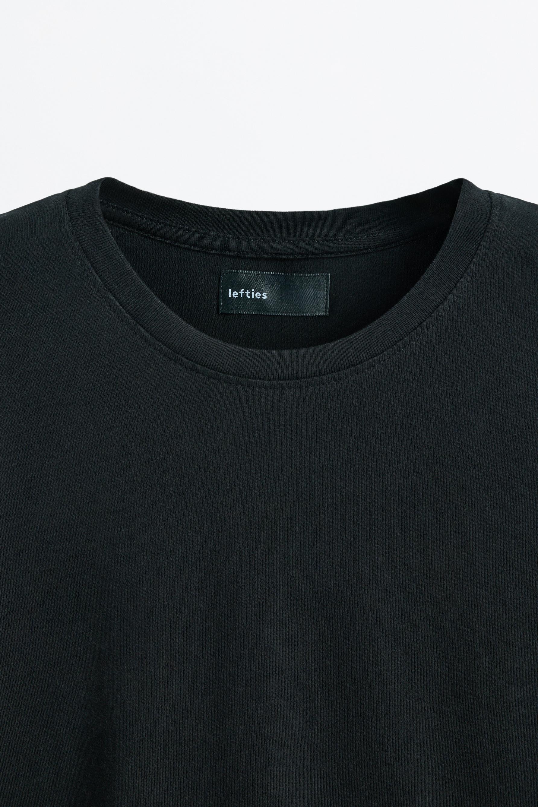 Basic round neck T-shirt — BLACK