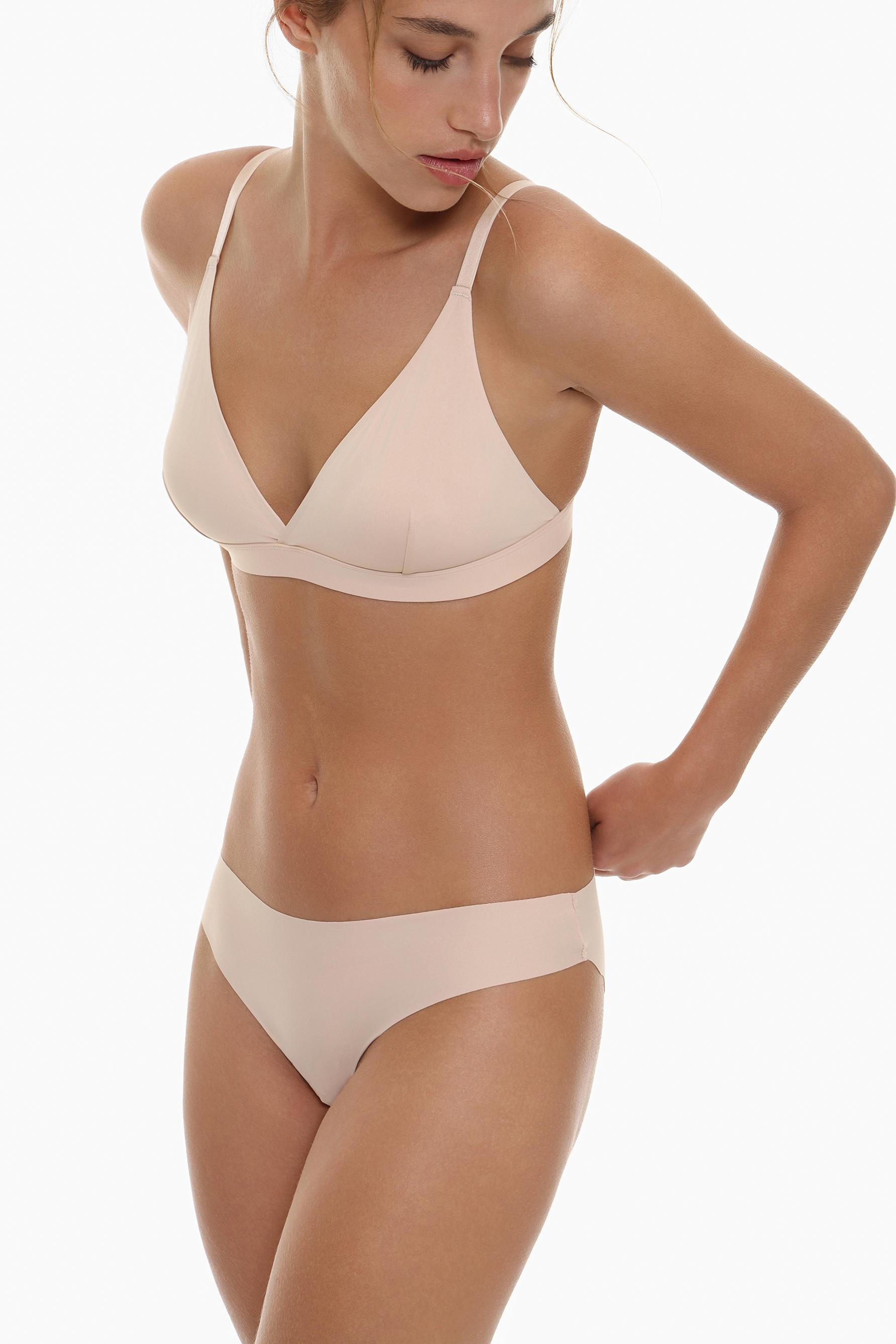 Pack of 3 classic microfibre briefs — BEIGE