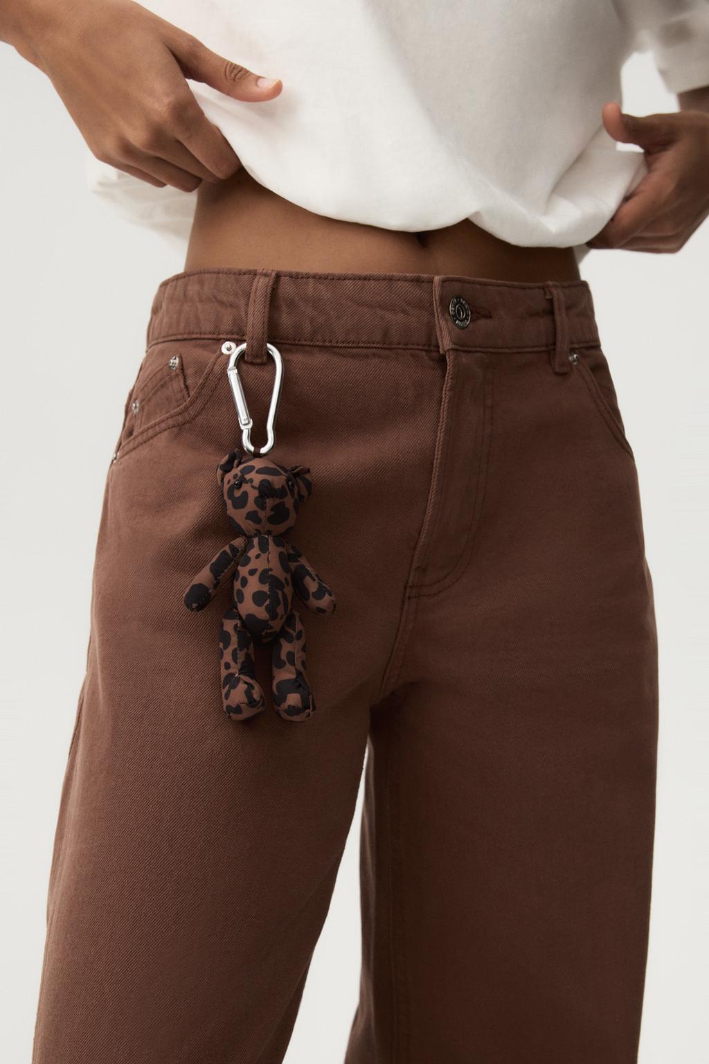 Animal print bear charm