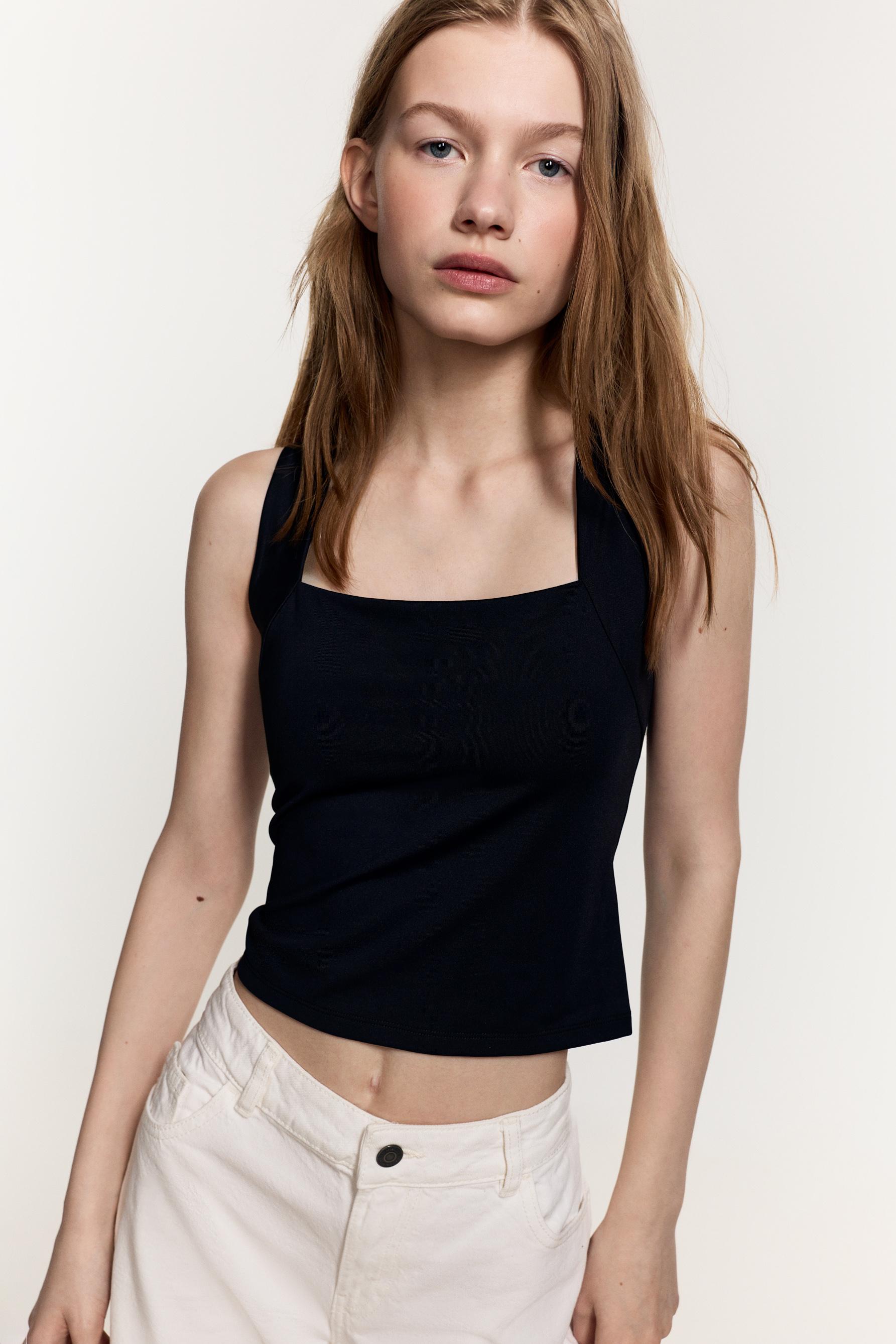 Top poliamida escote cuadrado