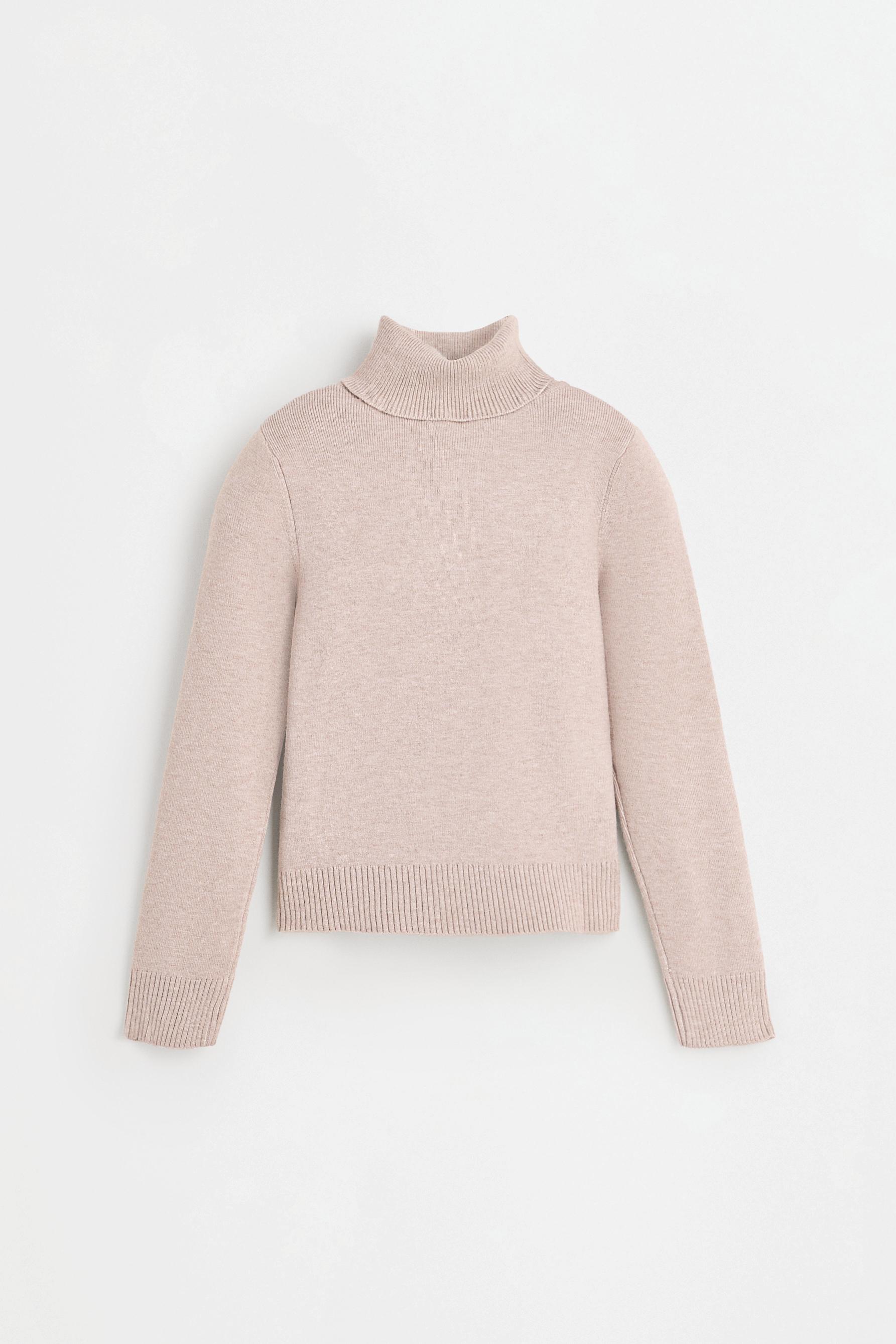Roll neck sweater — MINK