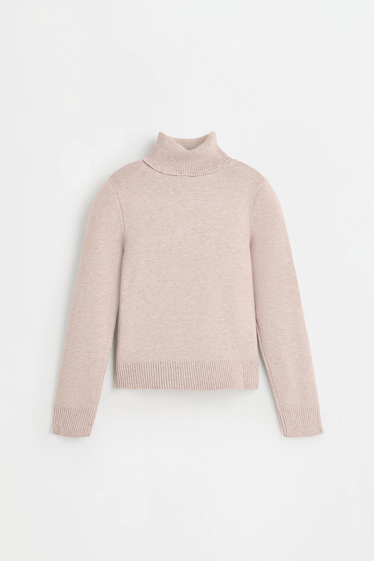 Roll neck sweater — MINK