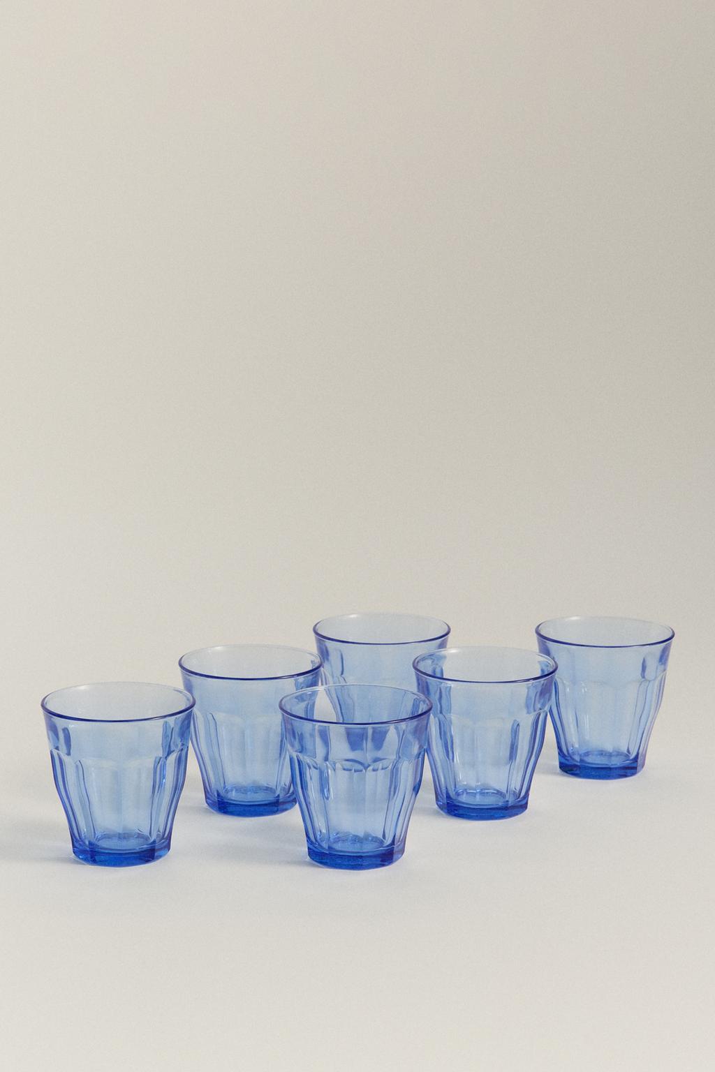 Pack 6 vasos vidrio color 250 ml