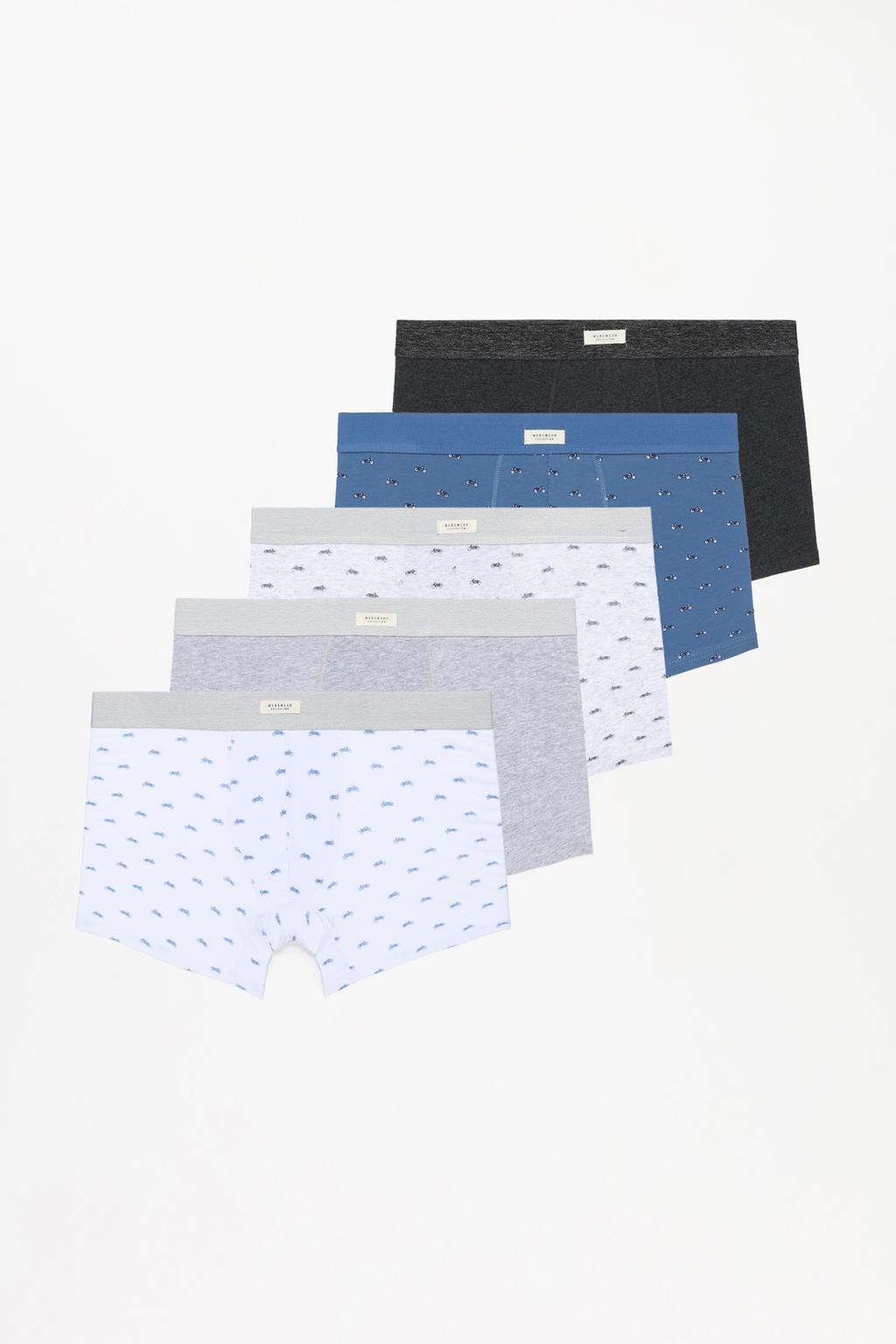 Calzoncillos Tipo Boxer Pack 6 - Negro, Algodón Elástico, Tallas