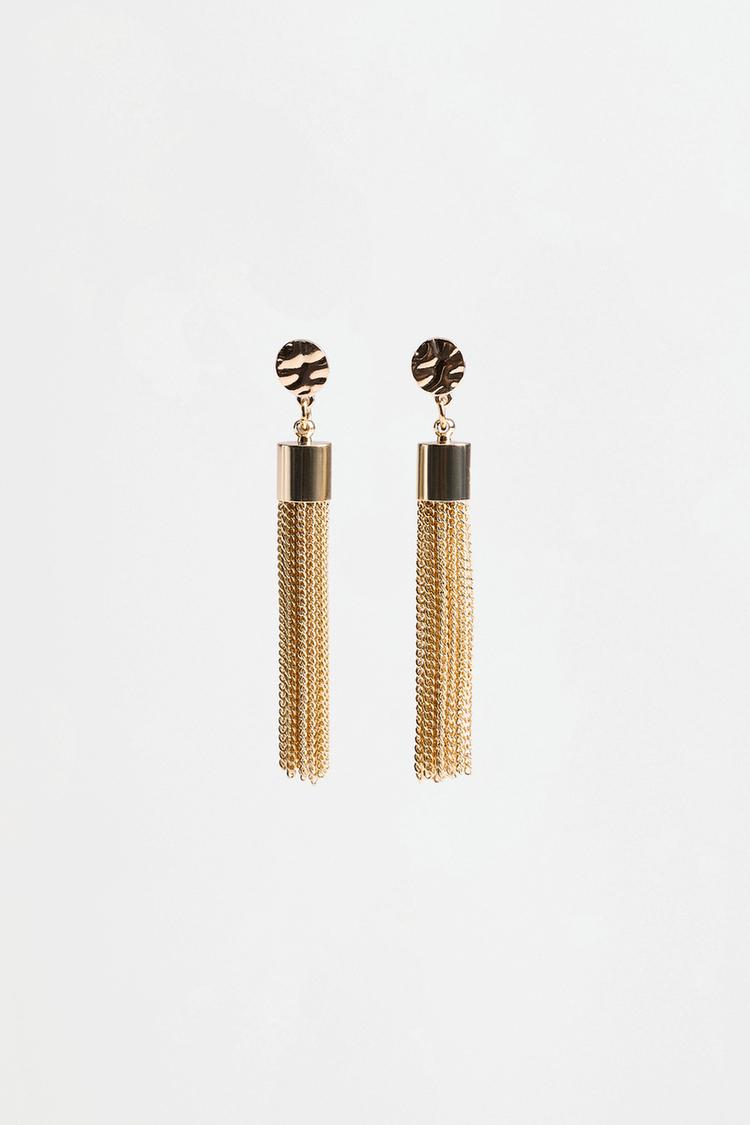 Gold fringe earrings — GOLD