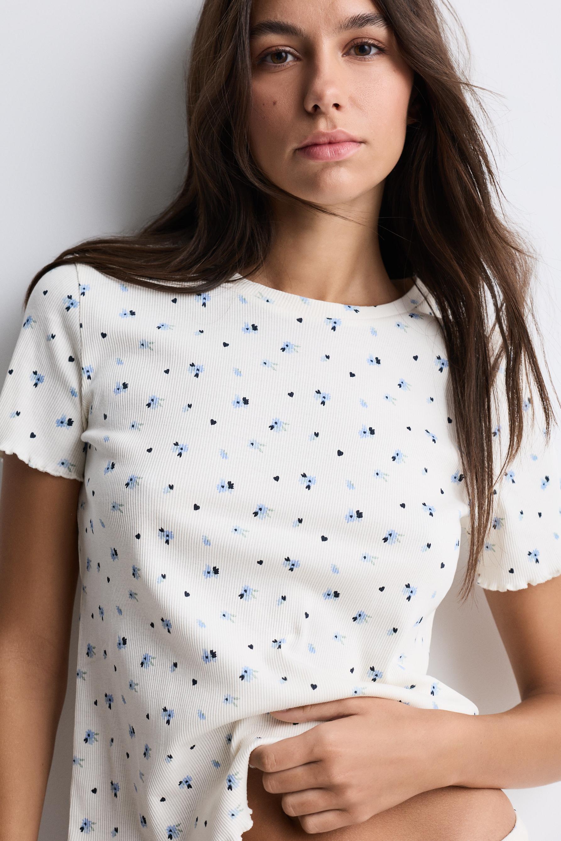 Long printed pyjamas — ECRU