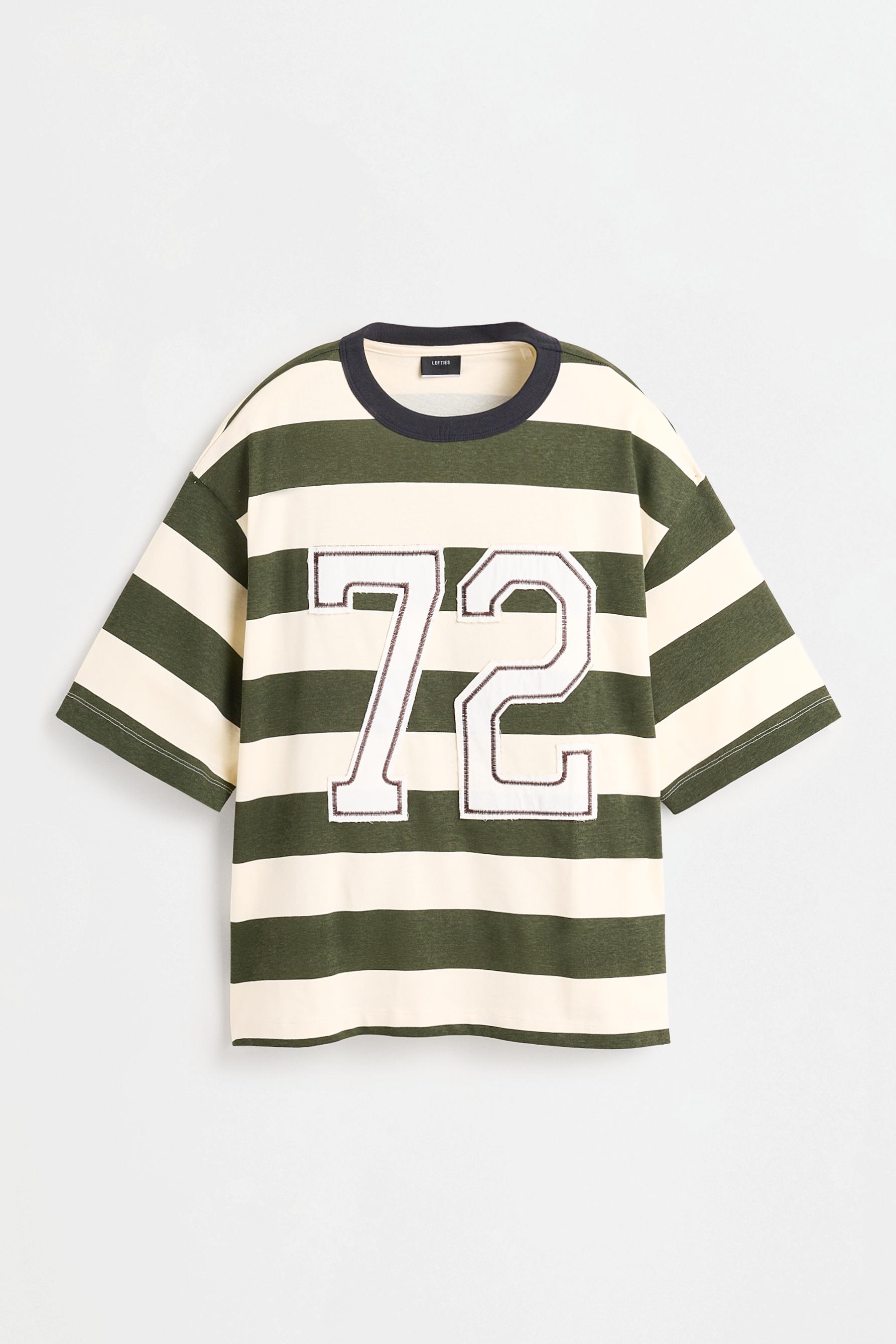 Striped T-shirt with patch — BUTTER