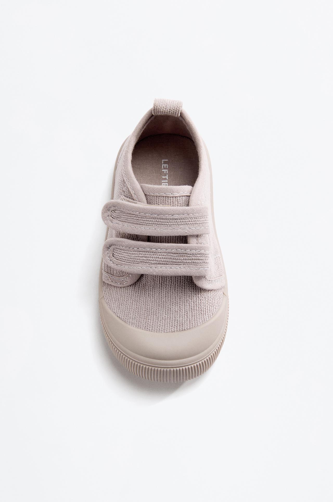 Corduroy toecap slippers — GREY