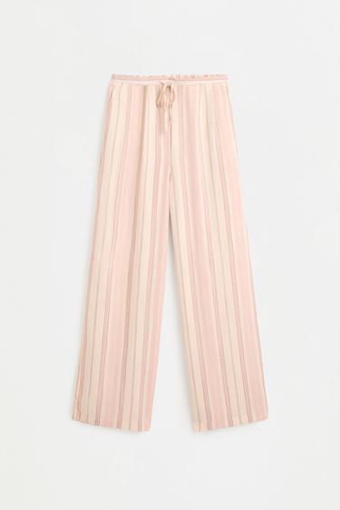 Rustic wide-leg trousers — MEDIUM PINK 6