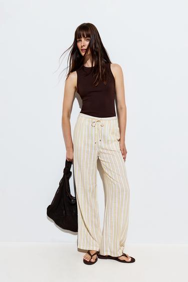 Rustic wide-leg trousers — MID YELLOW 5