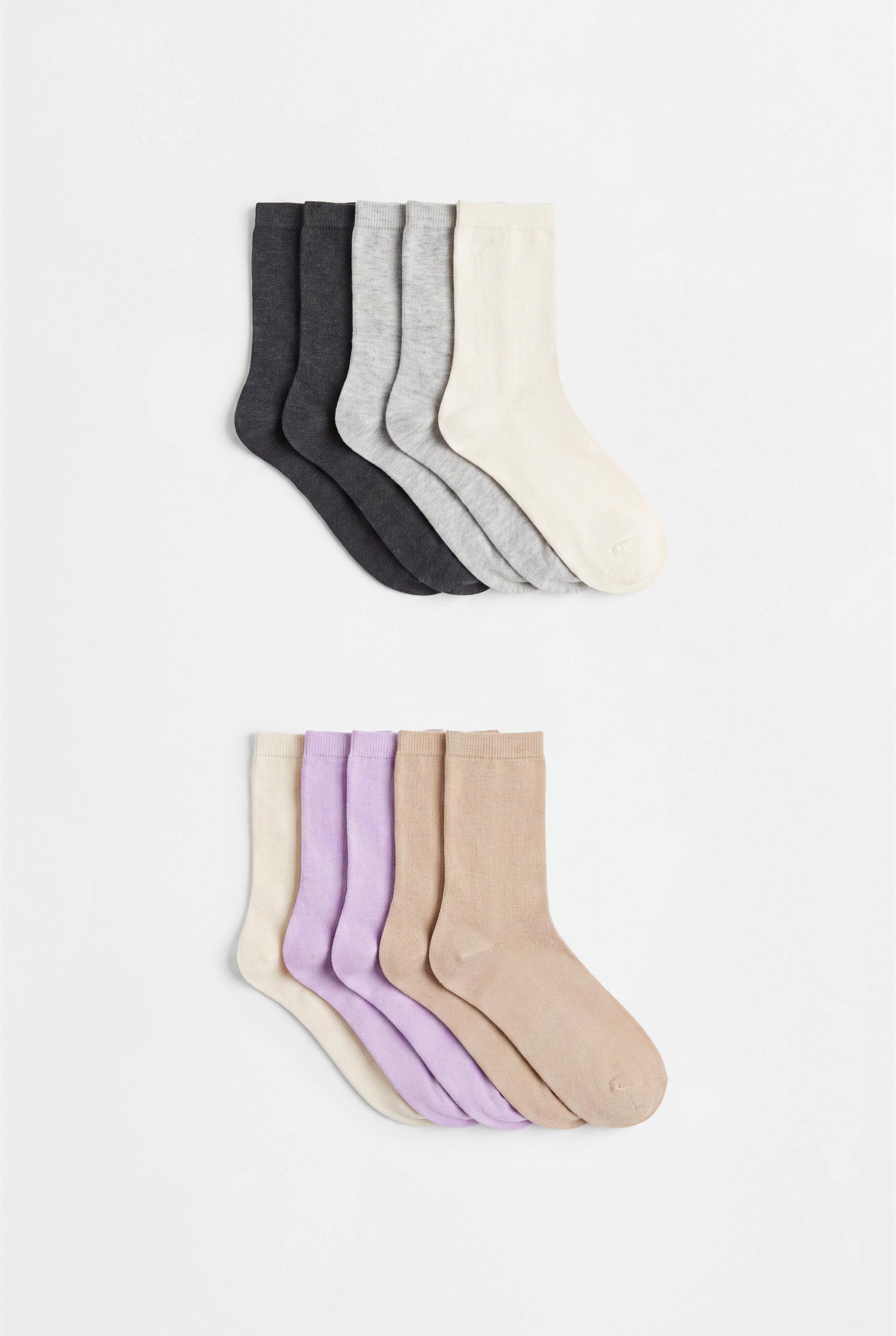 Plain long socks (10-pack) — LILAC