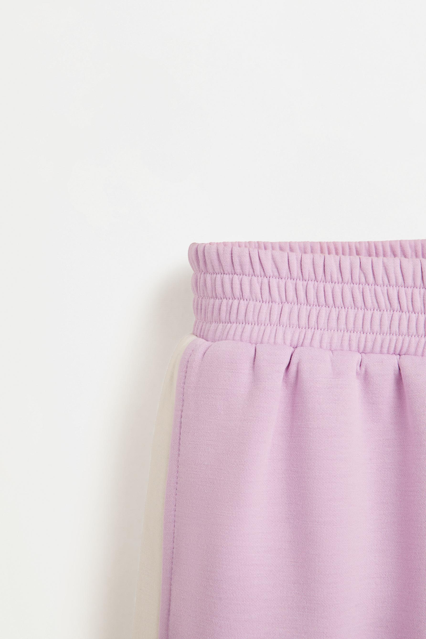 Flowy plush sports shorts — MAUVE