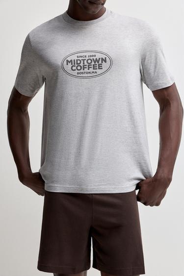 Short printed pyjamas — GREY MARL 3