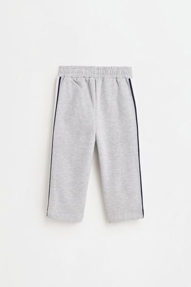 Striped plush trousers — GREY MARL 3