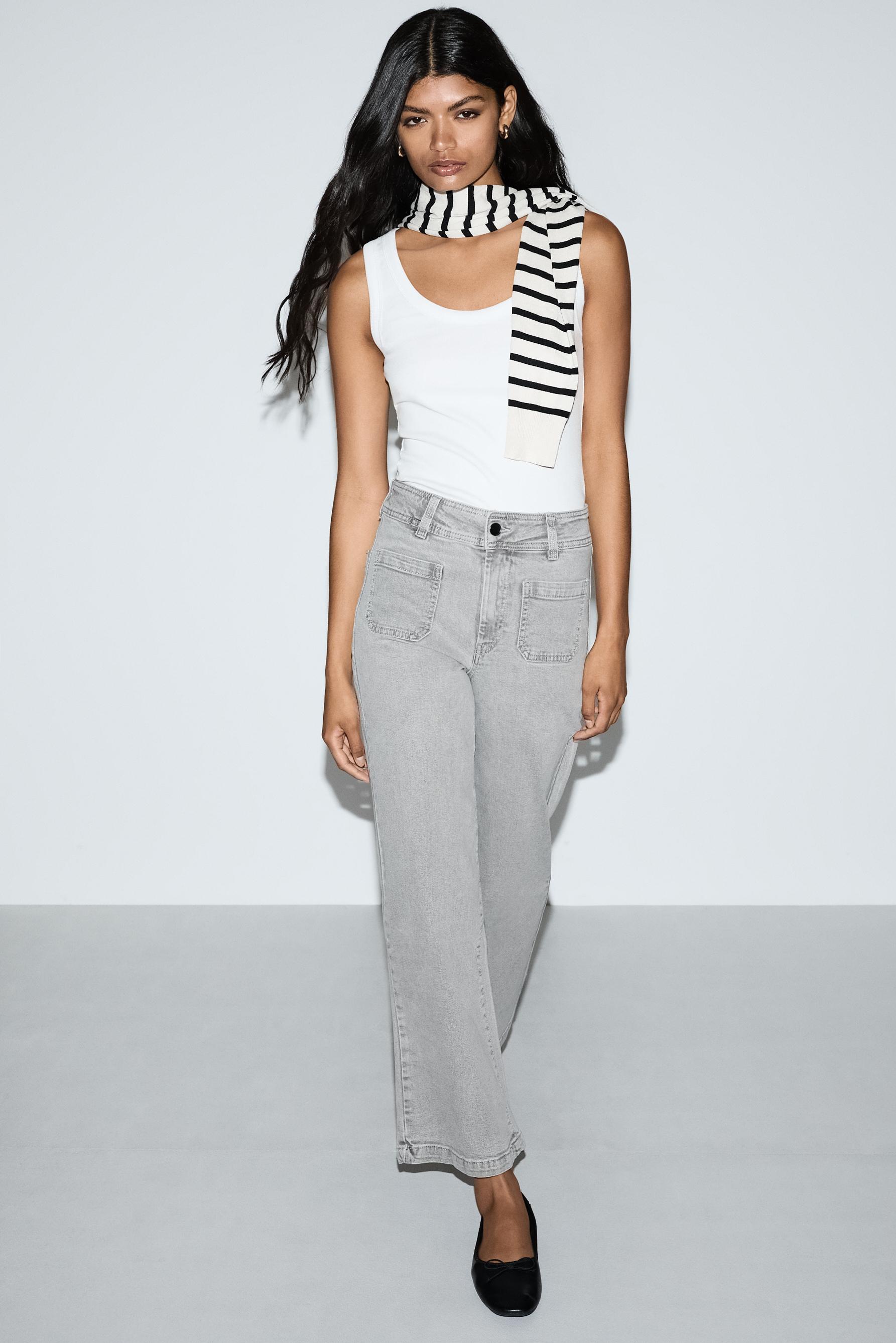 Stretch pocket jeans — PEARL GREY
