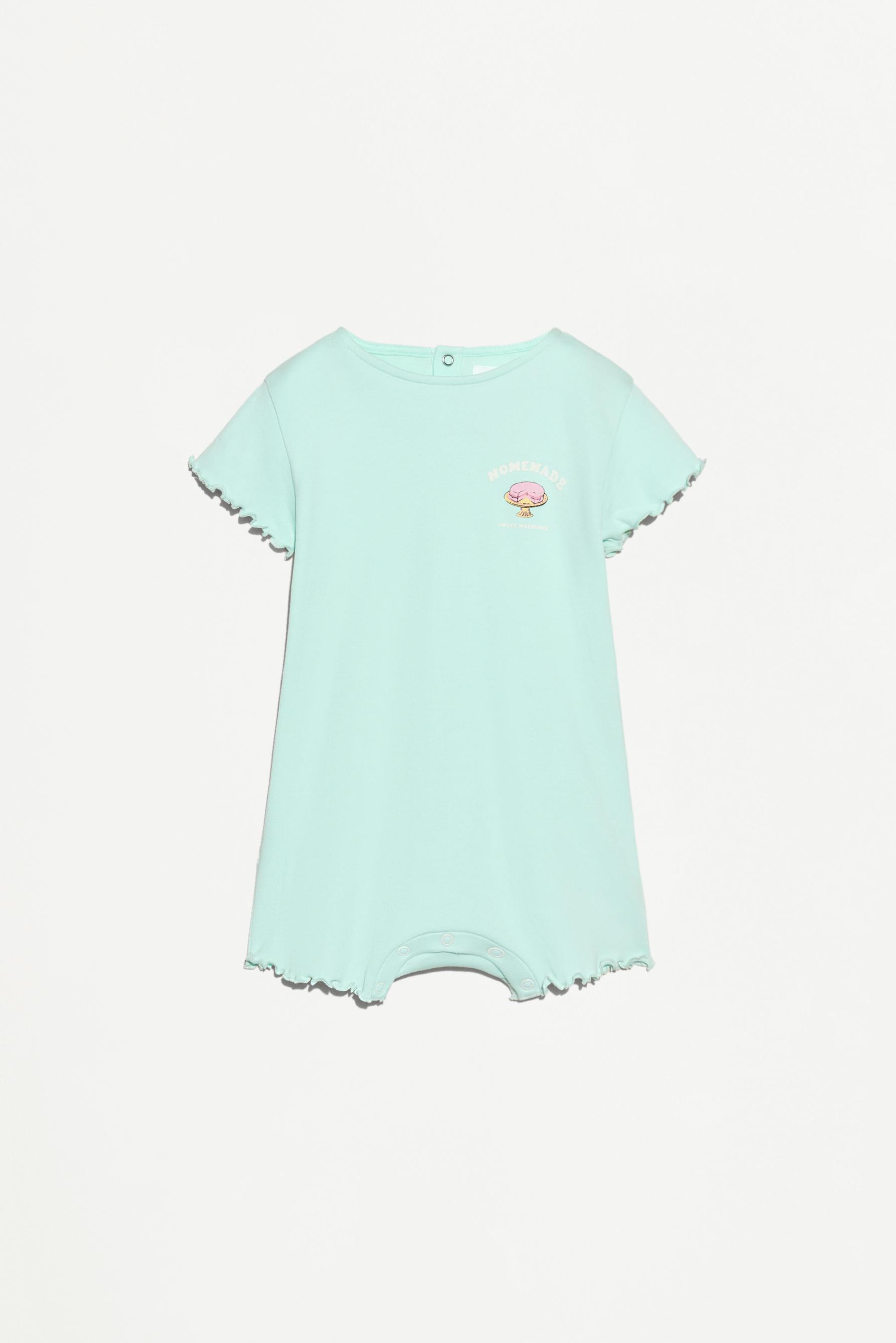2-pack of short one-piece pyjamas — MEDIUM TURQUOISE